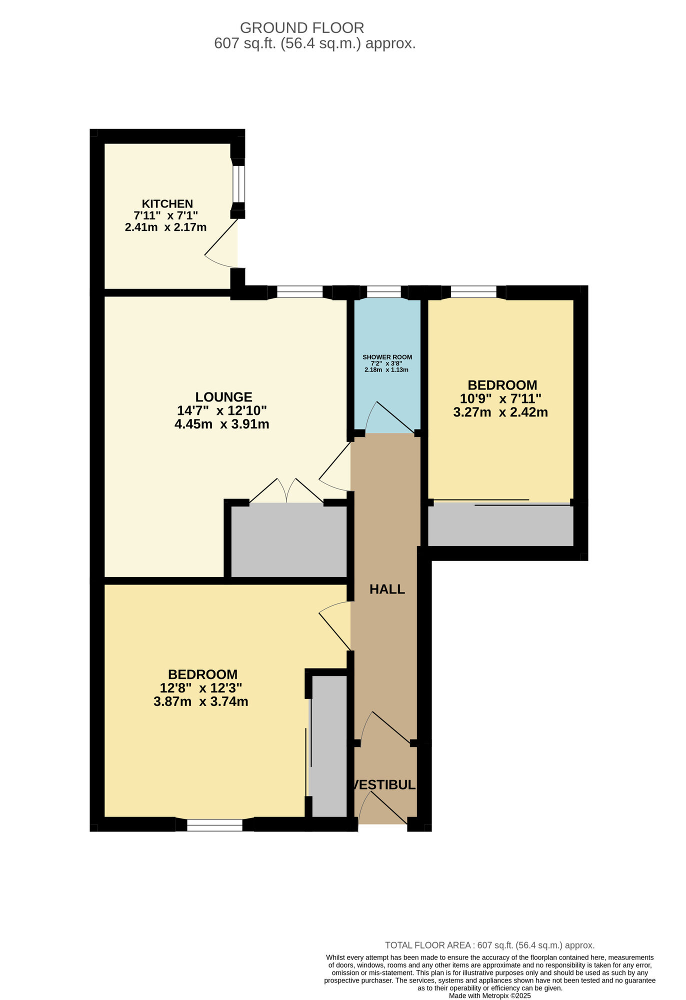 Floorplan of 2 bedroom  Flat for sale, Gladstone Street, Leven, Fife, KY8