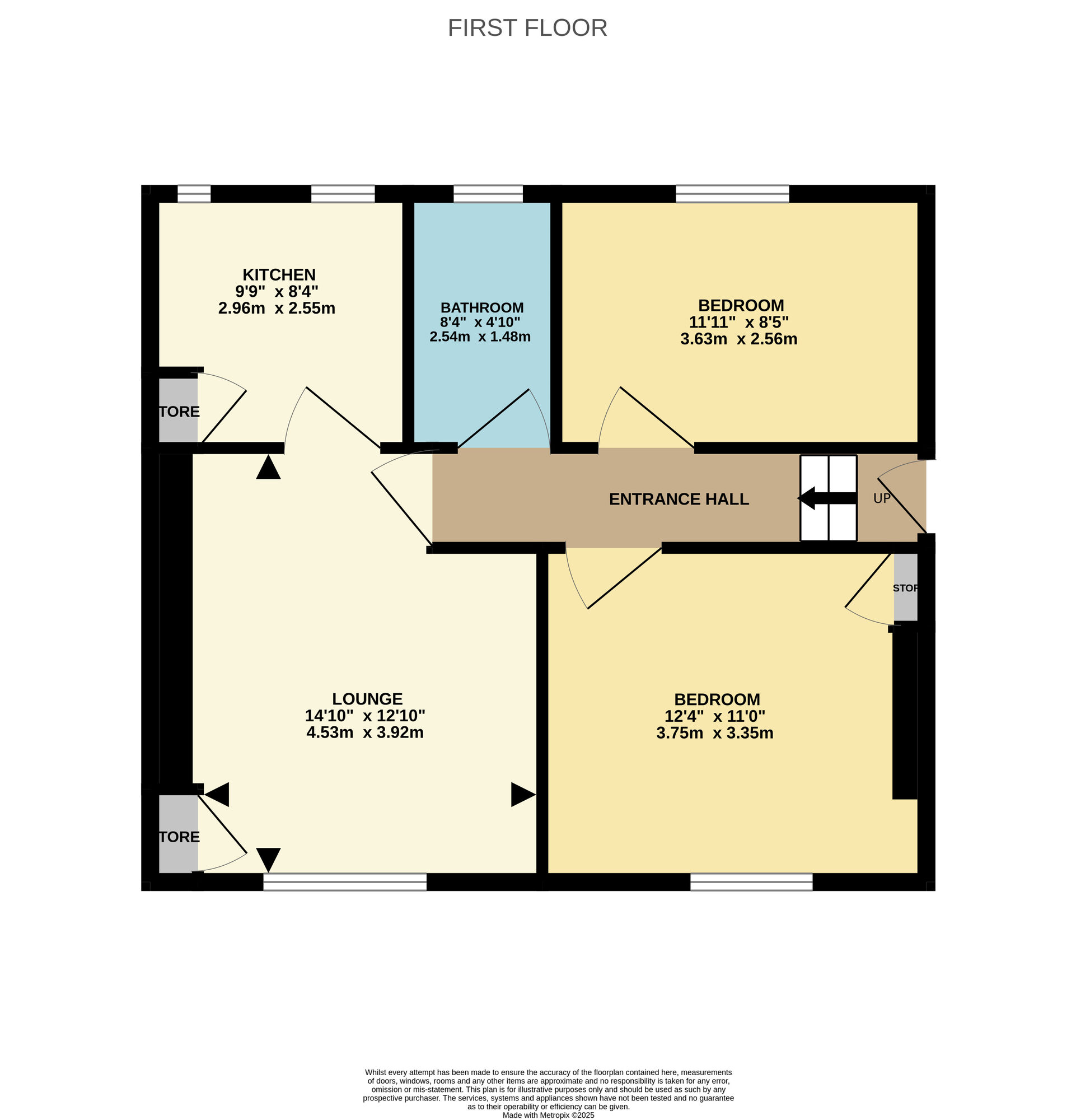 Floorplan of 2 bedroom  Flat for sale, Den Walk, Buckhaven, Fife, KY8