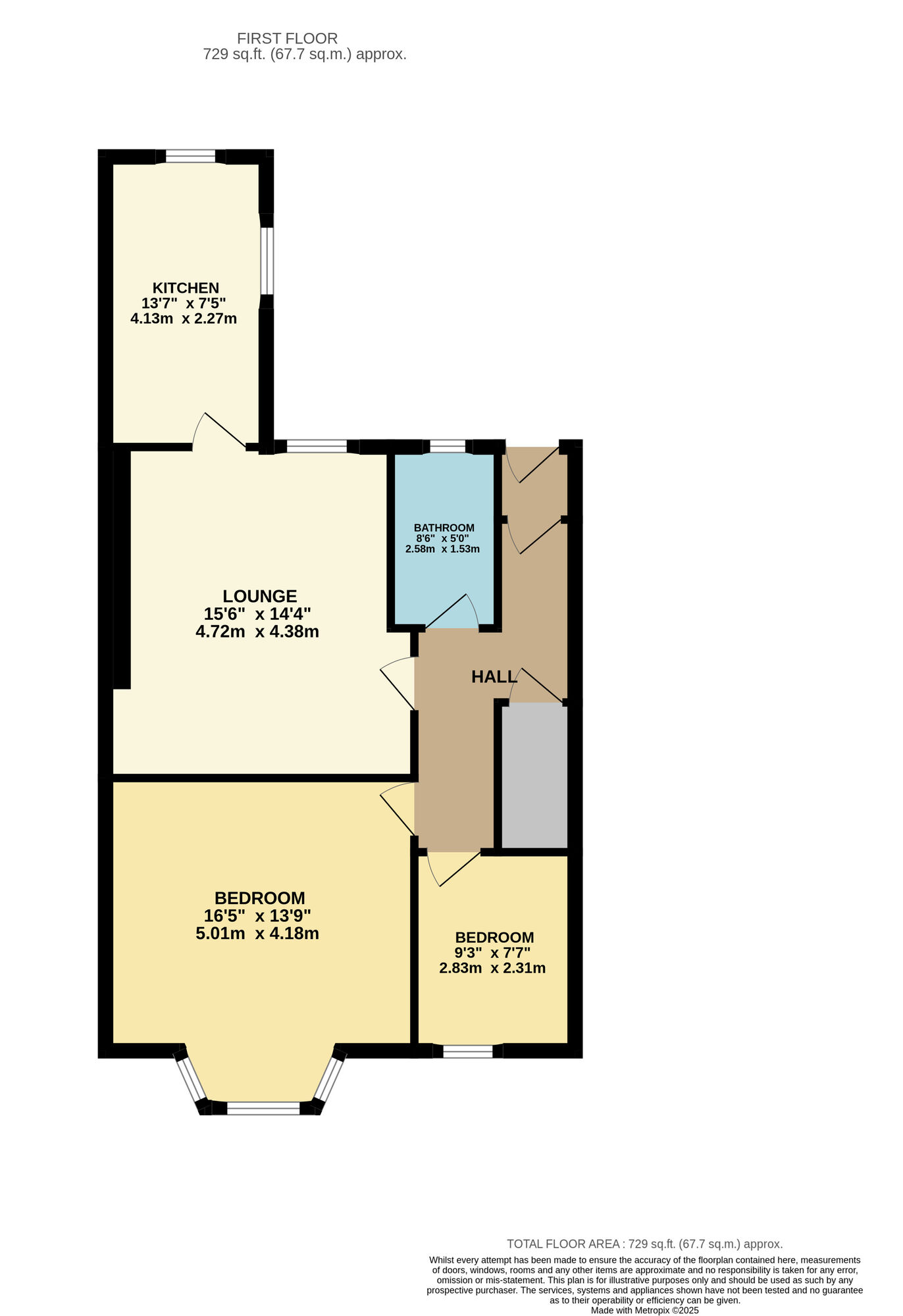 Floorplan of 2 bedroom  Flat for sale, Windsor Terrace, Maitland Street, Fife, KY8