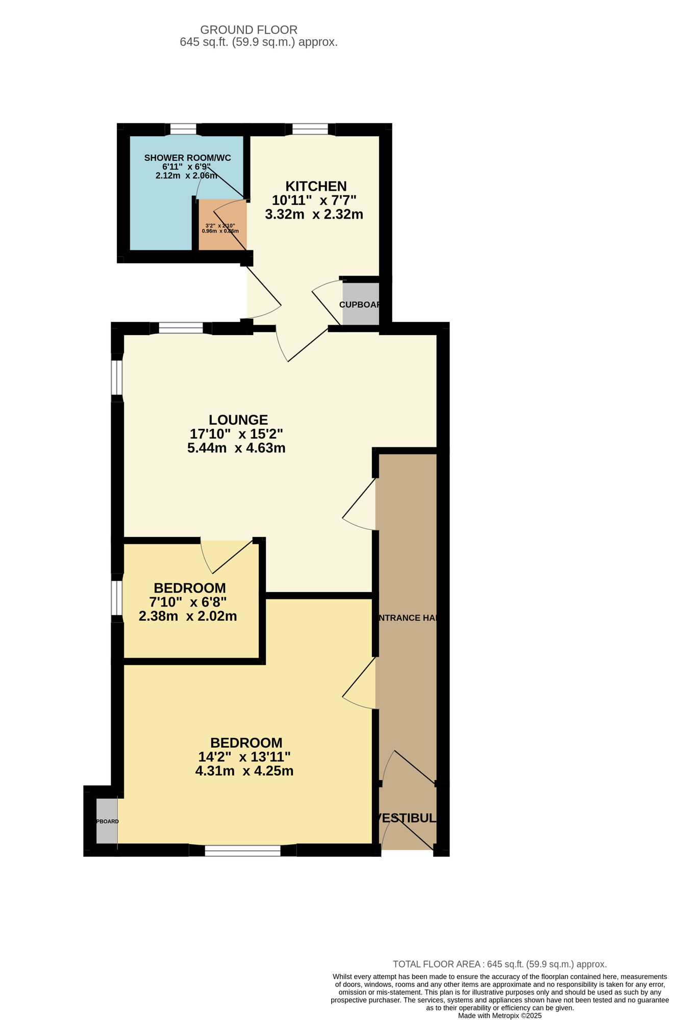 Floorplan of 2 bedroom  Flat for sale, Stanmore Place, Leven, Fife, KY8