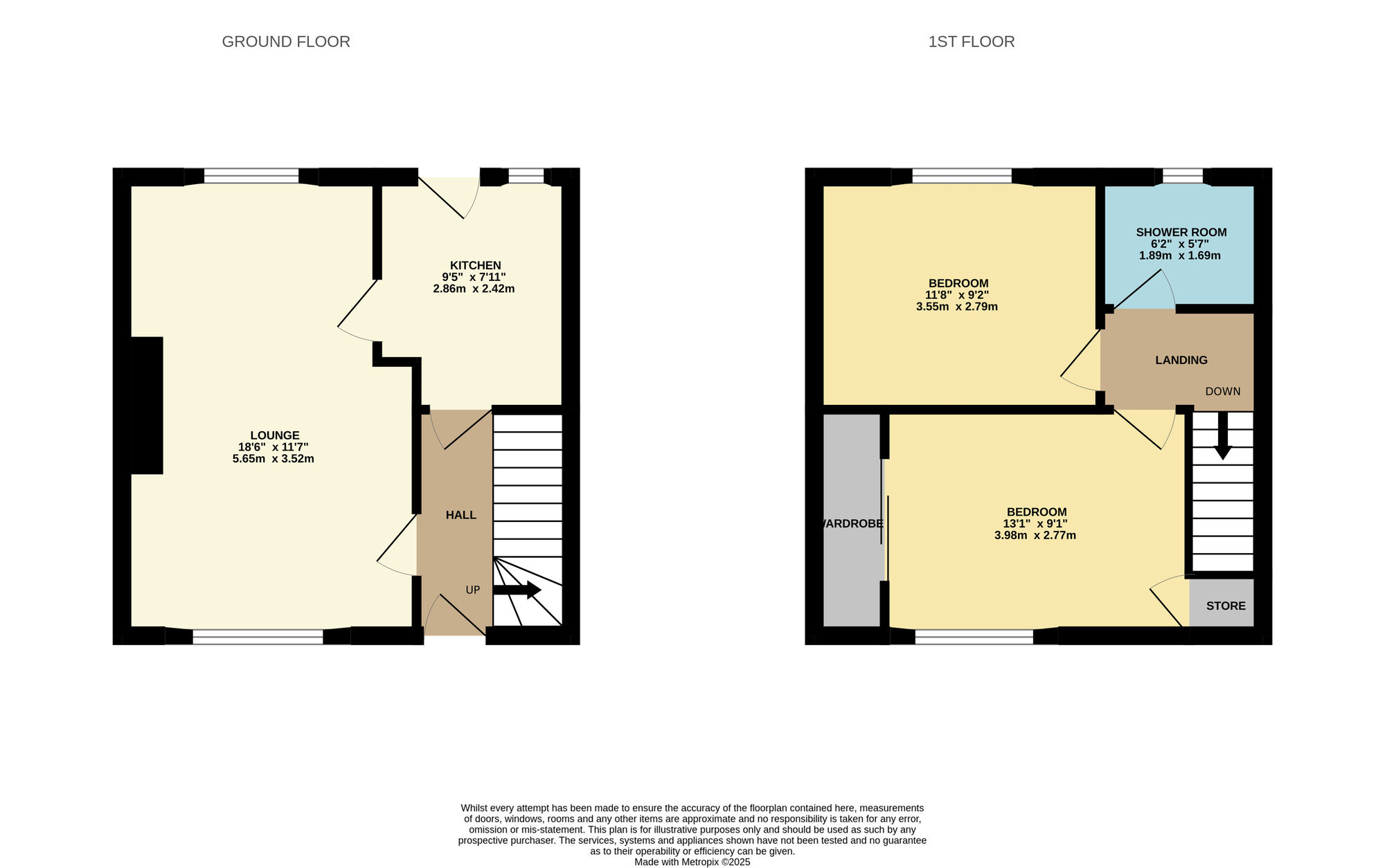 Floorplan of 2 bedroom End Terrace House for sale, Kestrel Grove, Buckhaven, Fife, KY8