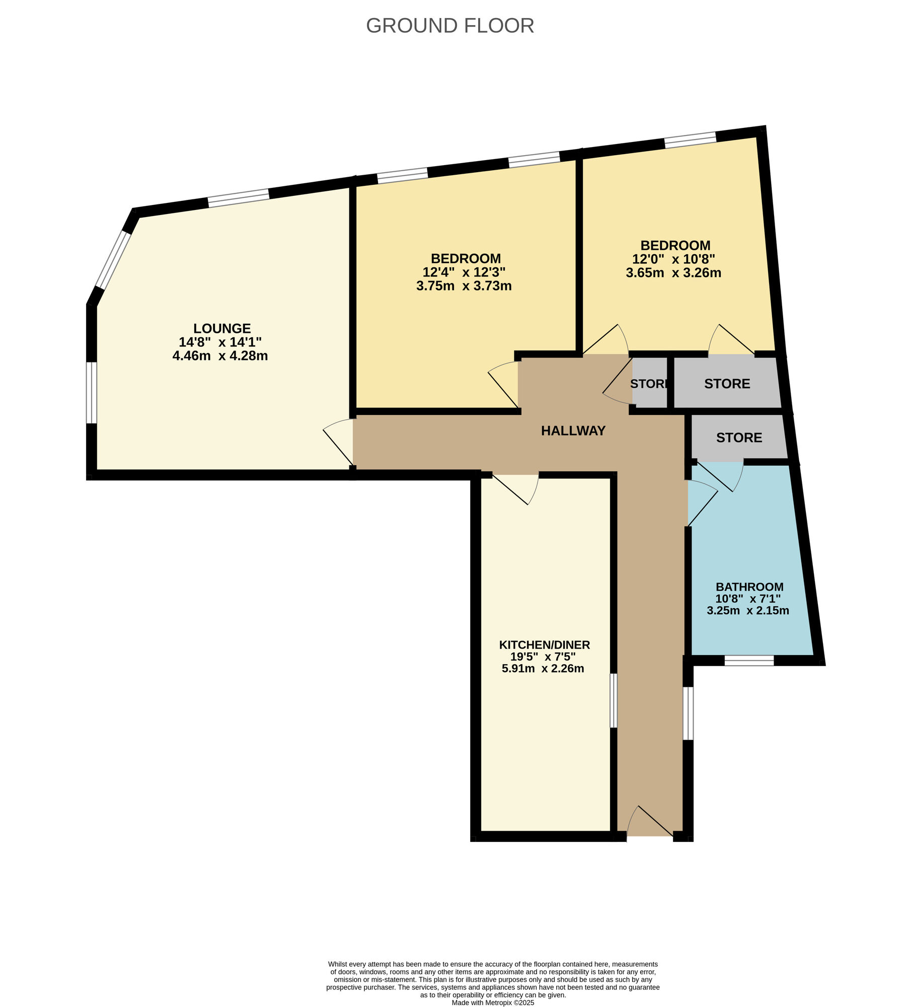 Floorplan of 2 bedroom  Flat to rent, Wellesley Road, Methil, Fife, KY8