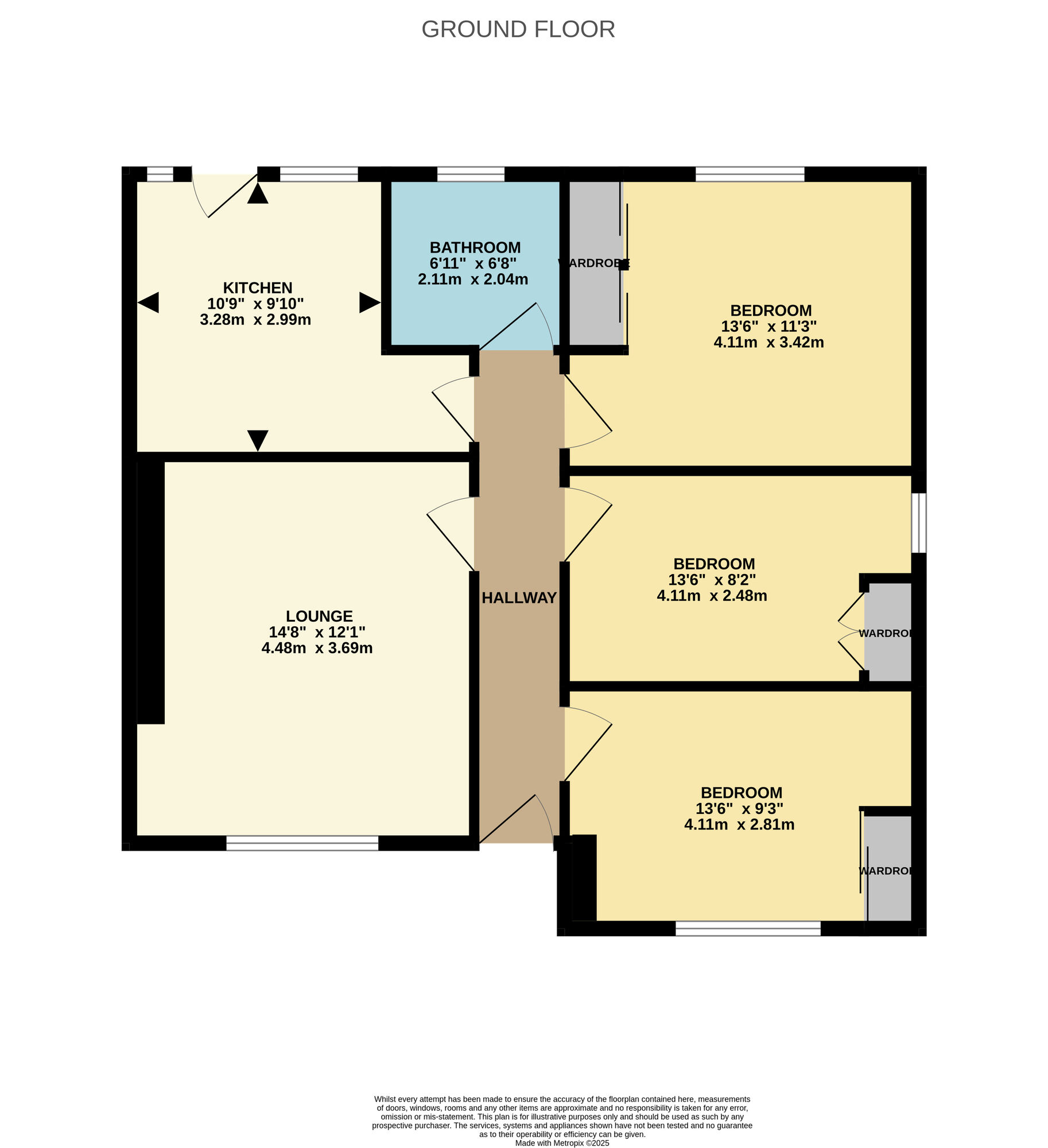 Floorplan of 3 bedroom Semi Detached Bungalow for sale, Methilhaven Road, Methil, Fife, KY8