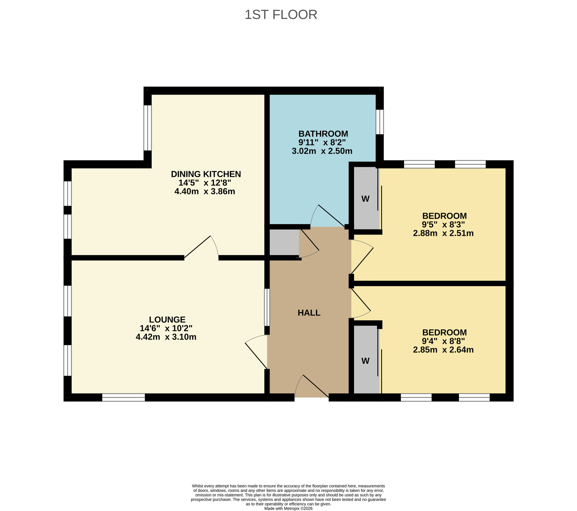 Floorplan of 2 bedroom Flat for sale, Acorn Court, Cellardyke, Fife, KY10
