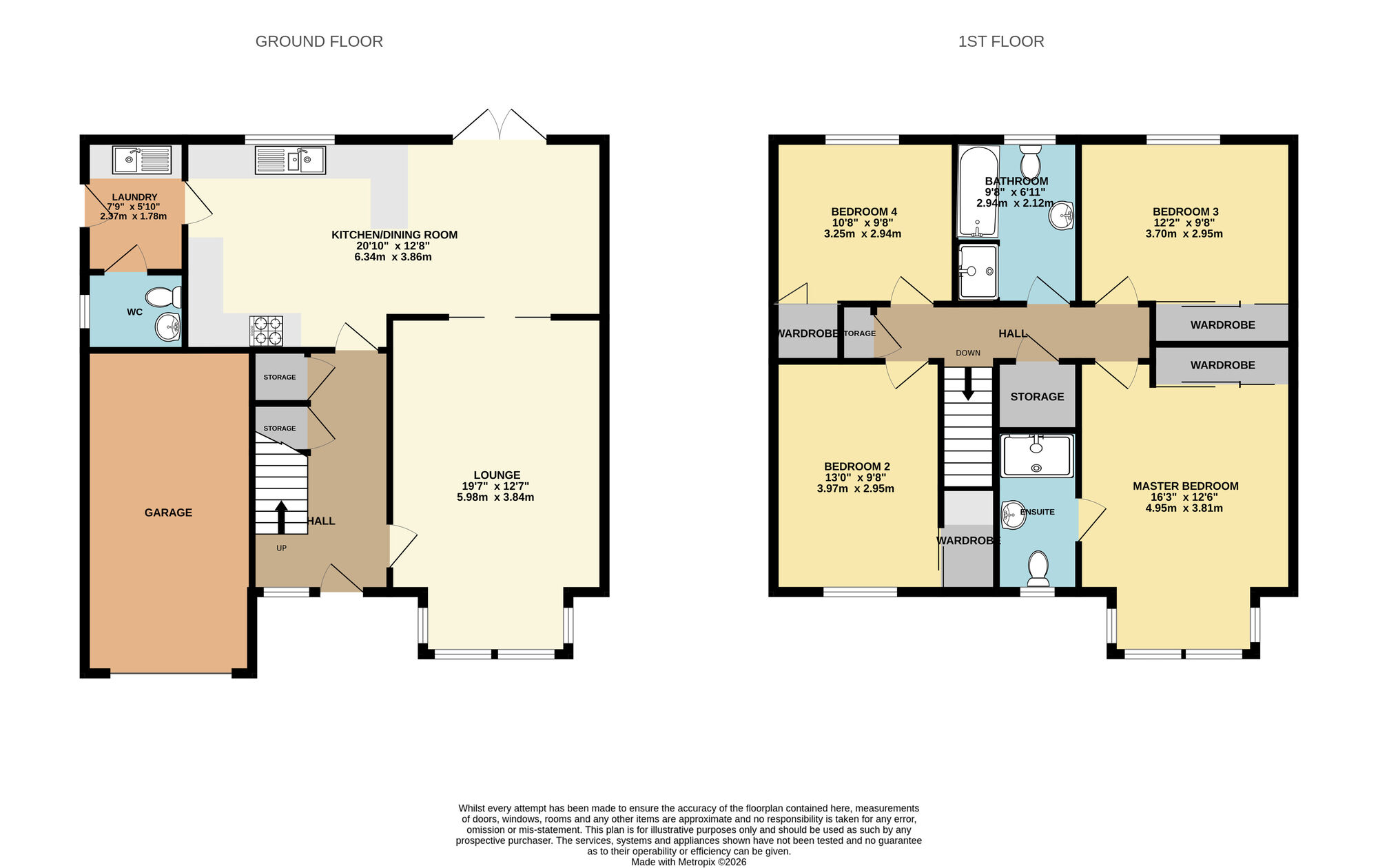 Floorplan of 4 bedroom Detached House for sale, Law View, Leven, Fife, KY8