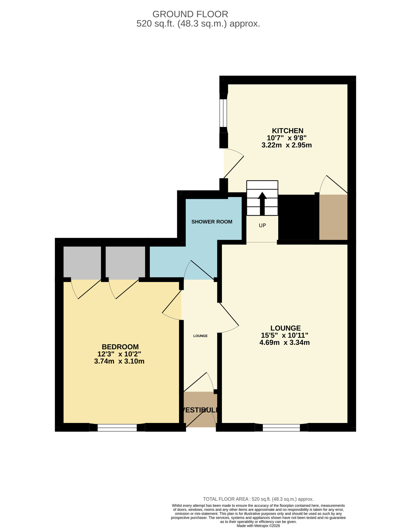 Floorplan of 1 bedroom Flat for sale, James Street, Cellardyke, Fife, KY10