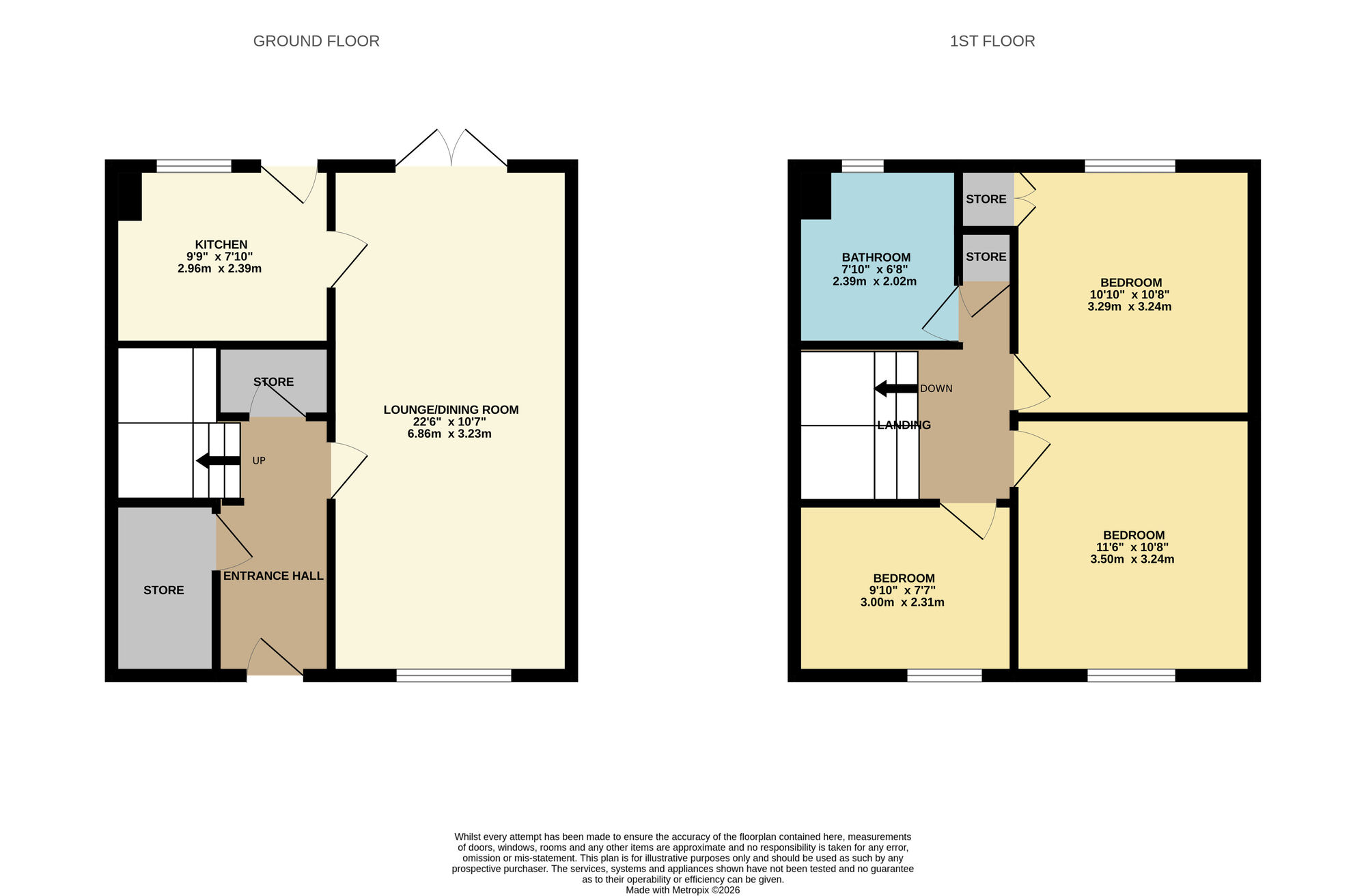 Floorplan of 3 bedroom End Terrace House for sale, Shepherds Park, Methil, Fife, KY8