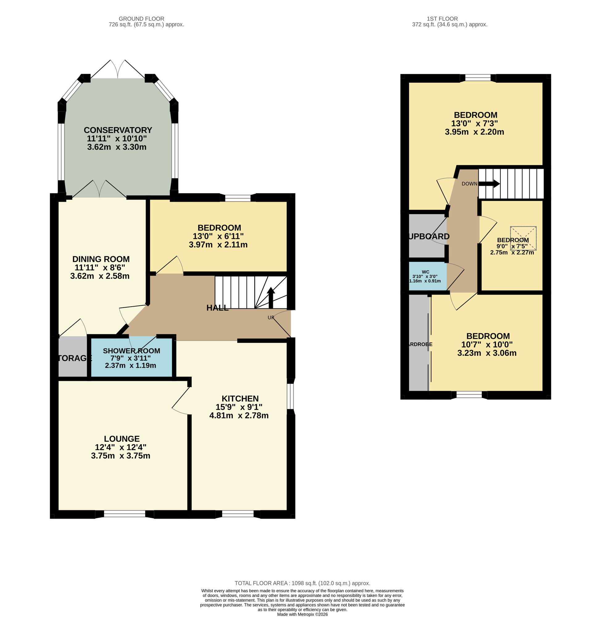 Floorplan of 4 bedroom Detached House for sale, Cameron Crescent, Windygates, Fife, KY8