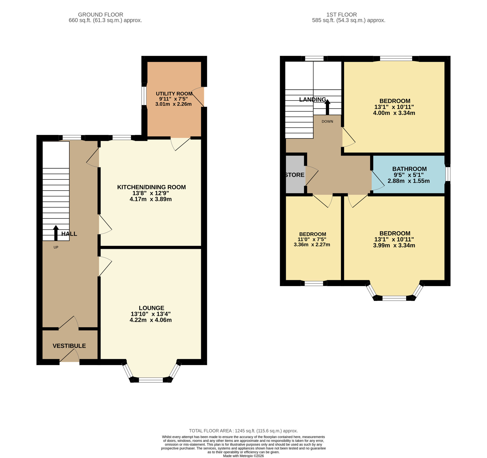 Floorplan of 3 bedroom Semi Detached Flat for sale, Scoonie Road, Leven, Fife, KY8