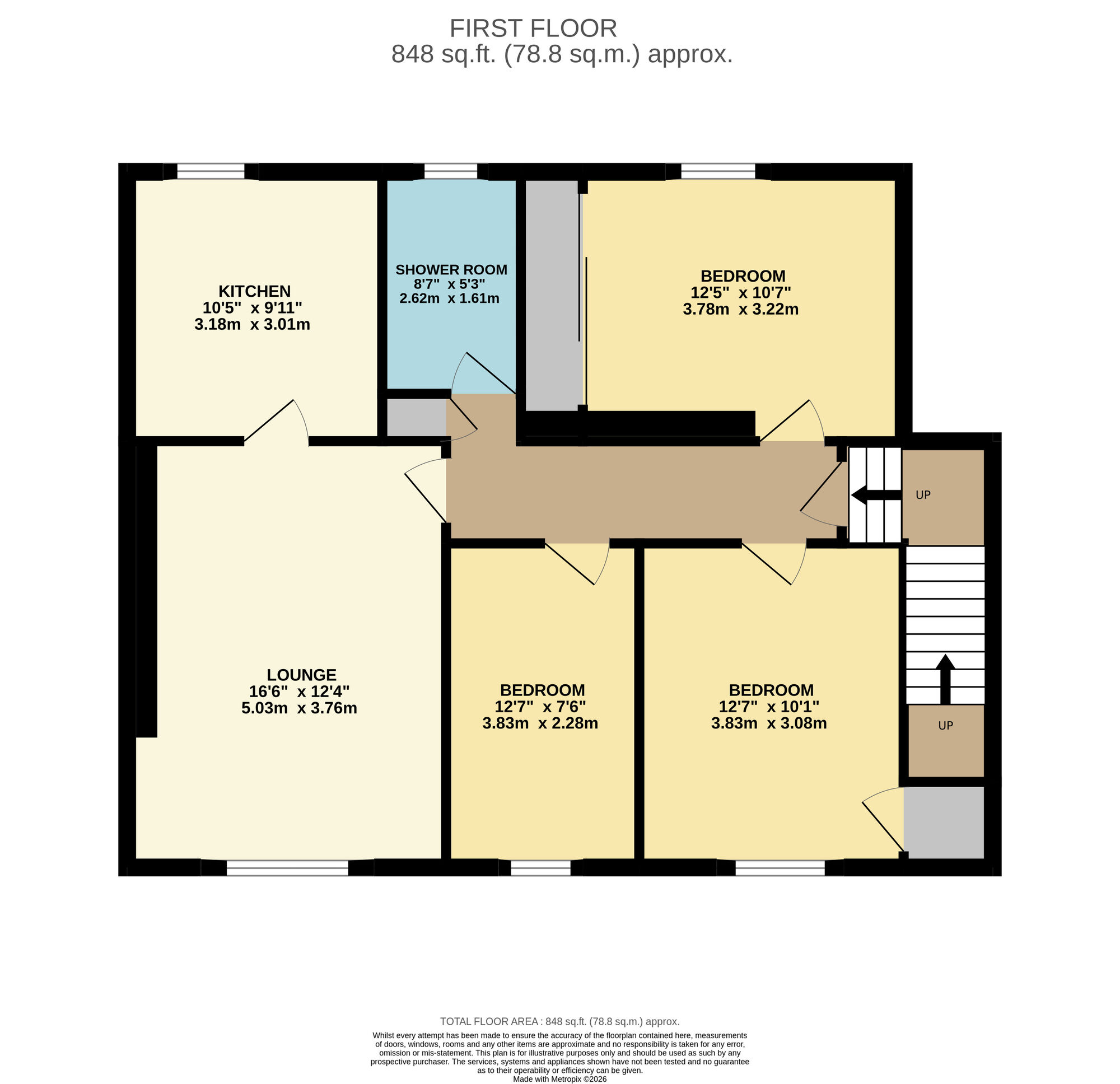 Floorplan of 3 bedroom Flat for sale, Somerville Road, Leven, Fife, KY8