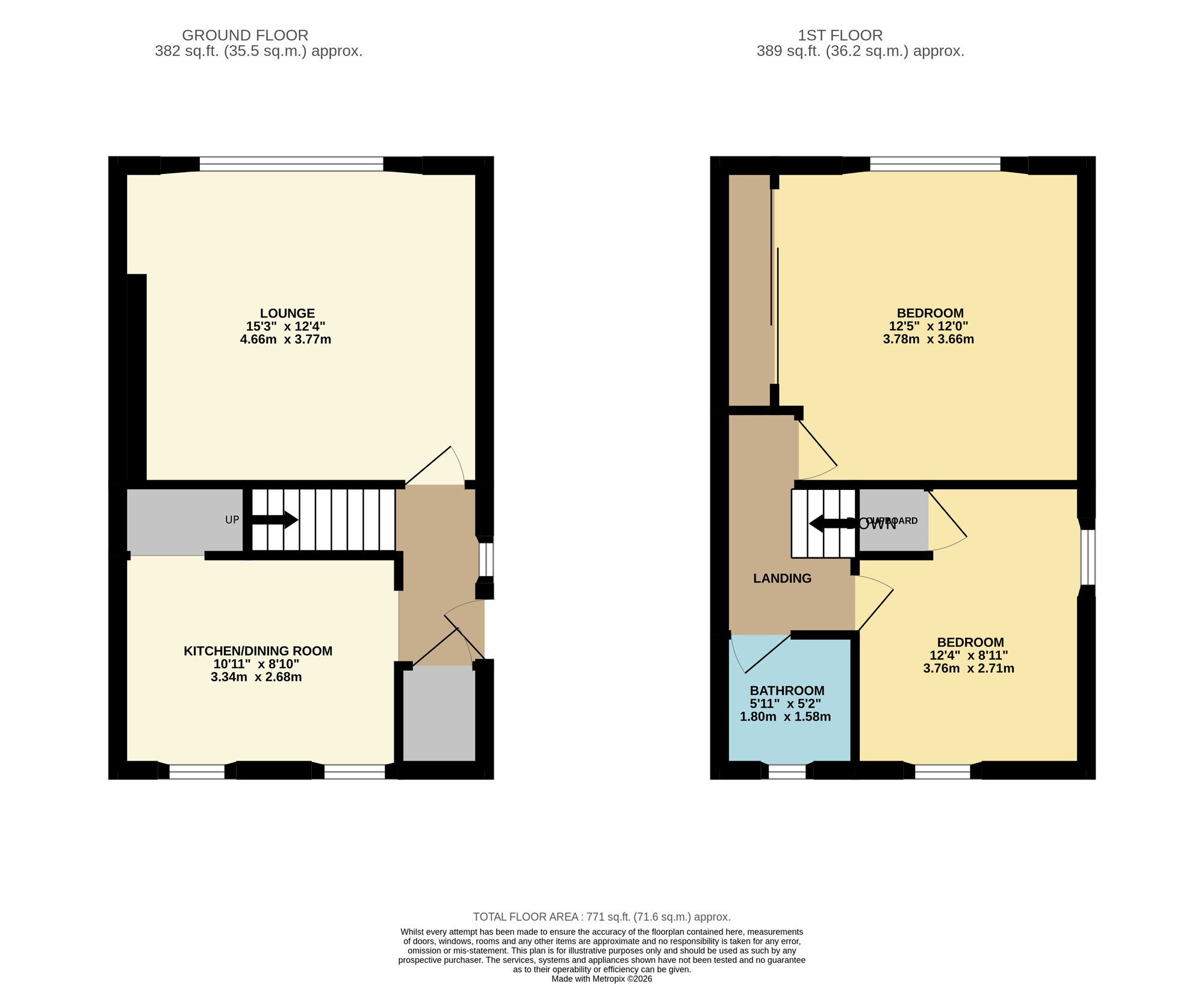 Floorplan of 2 bedroom Semi Detached House for sale, Adamson Terrace, Leven, Fife, KY8