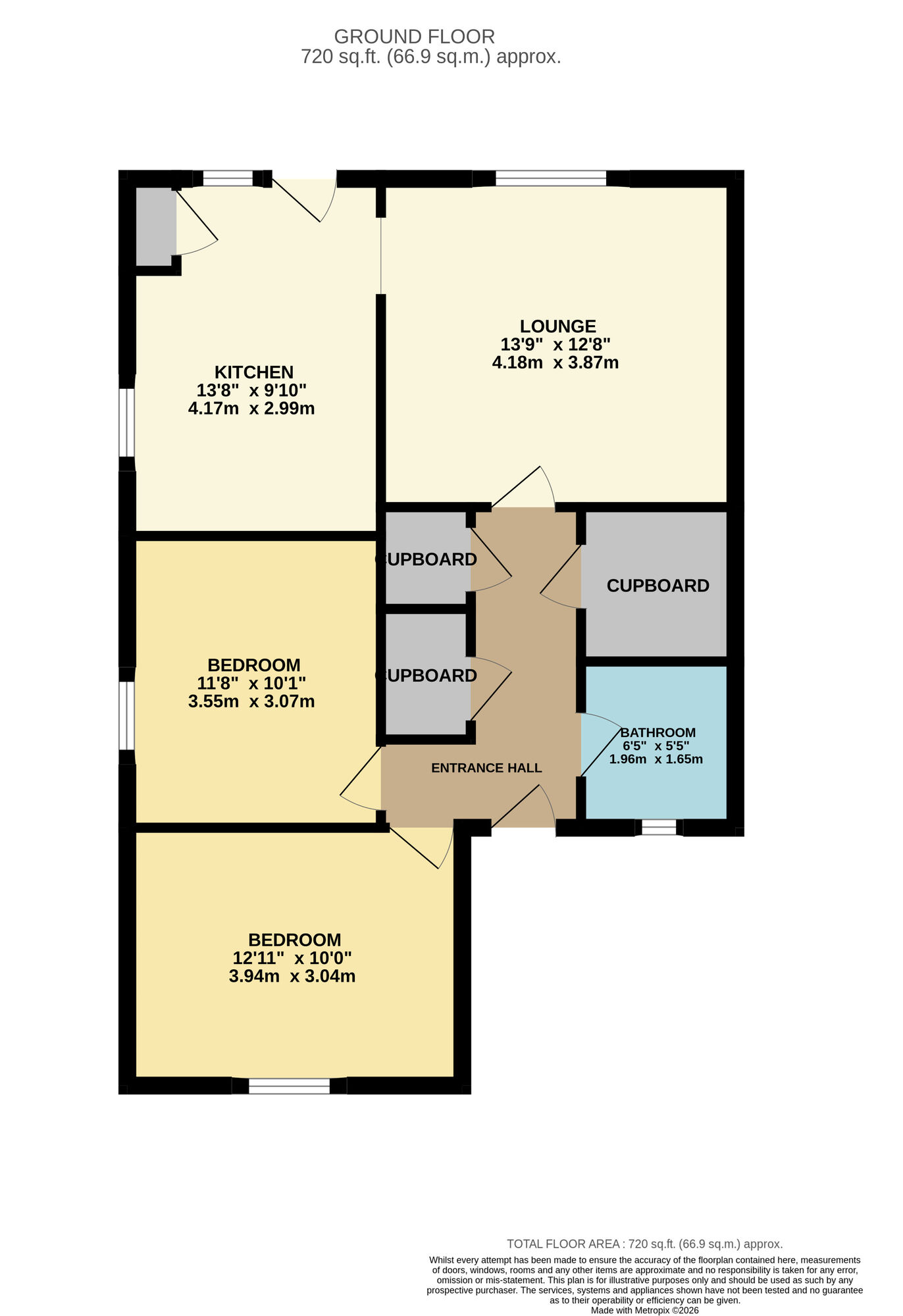 Floorplan of 2 bedroom Flat for sale, Glenburn, Fife, KY8