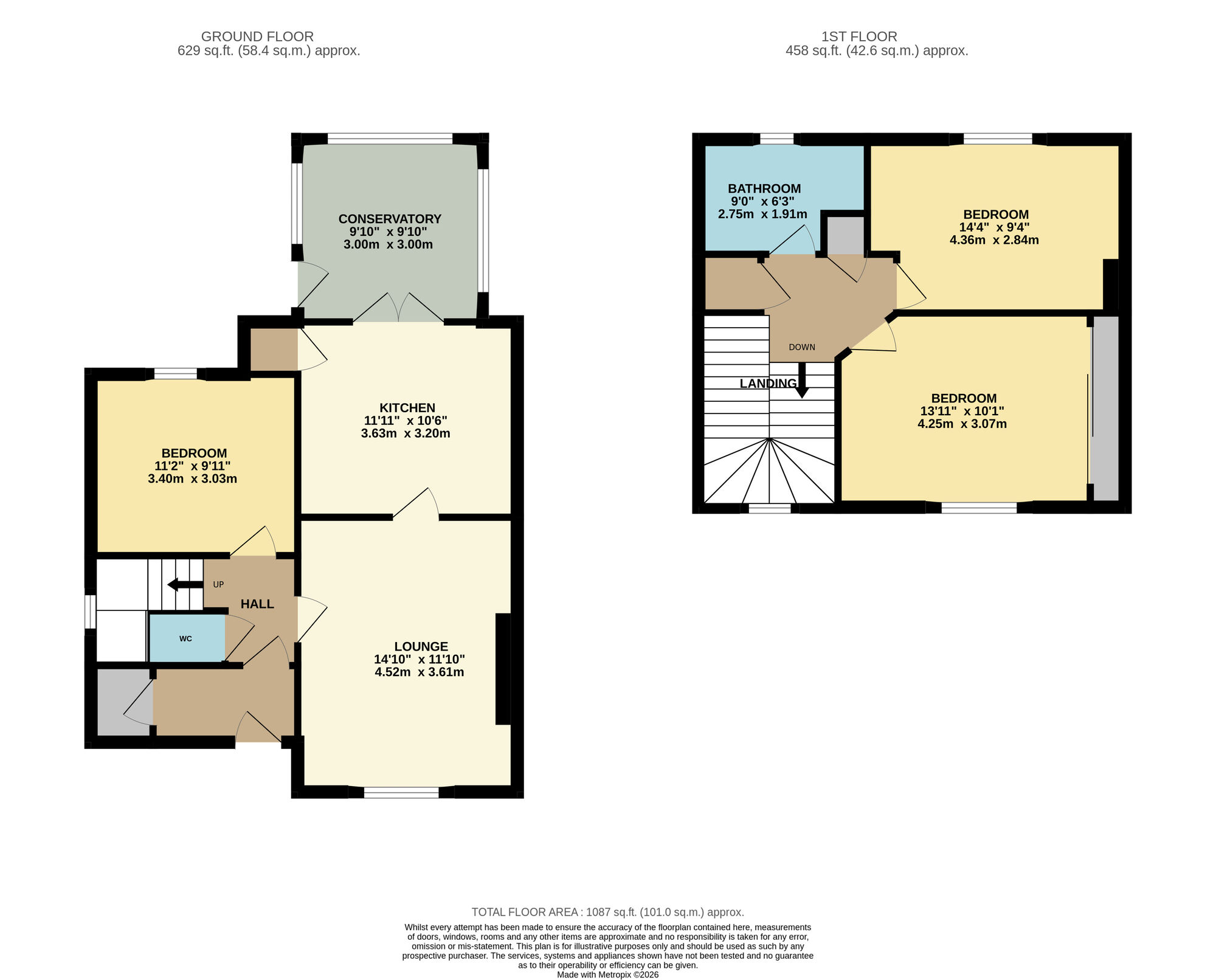 Floorplan of 3 bedroom Semi Detached House for sale, Station Park, Lower Largo, Fife, KY8