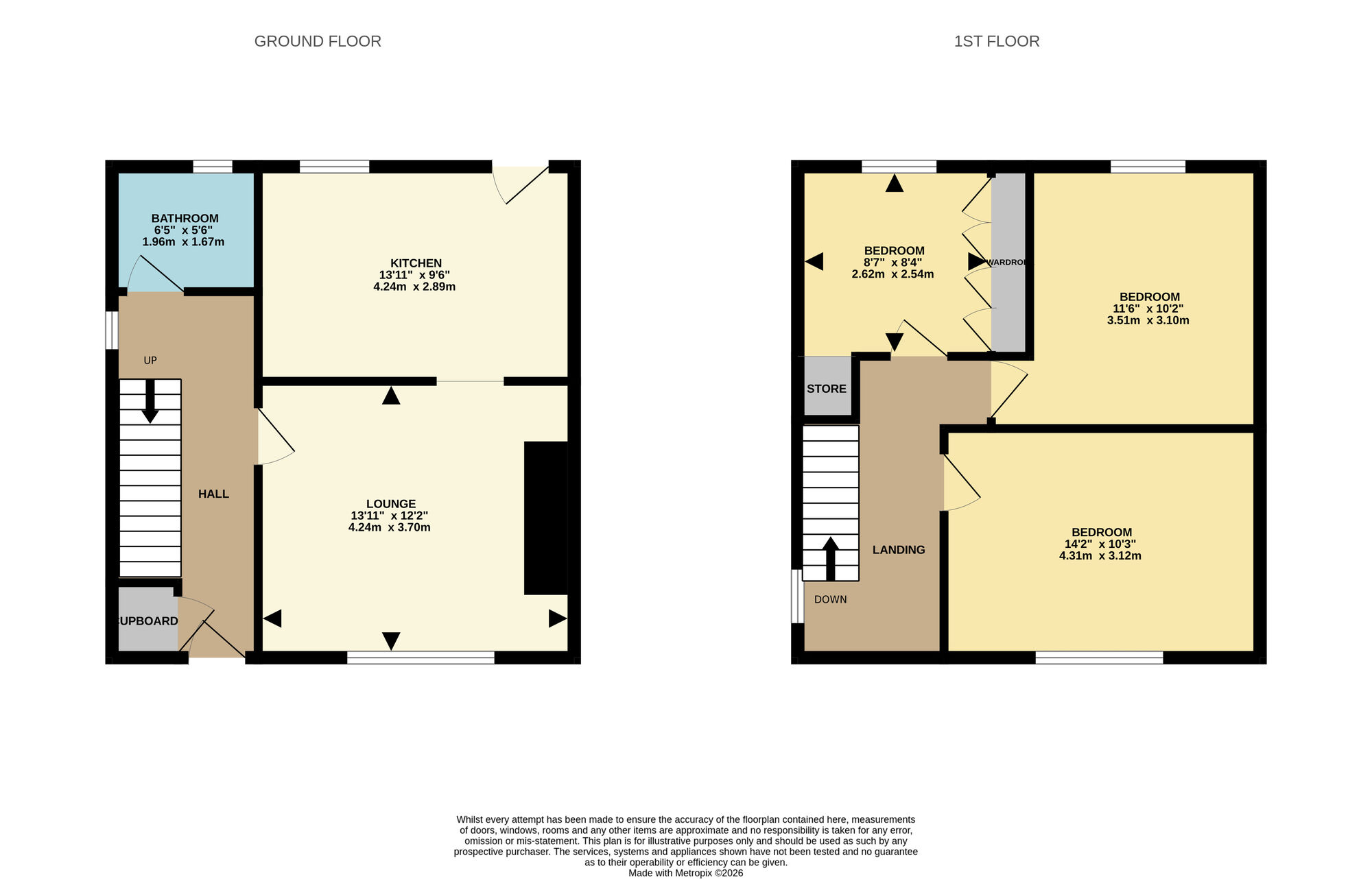 Floorplan of 3 bedroom End Terrace House for sale, Cedar Avenue, Methil, Fife, KY8