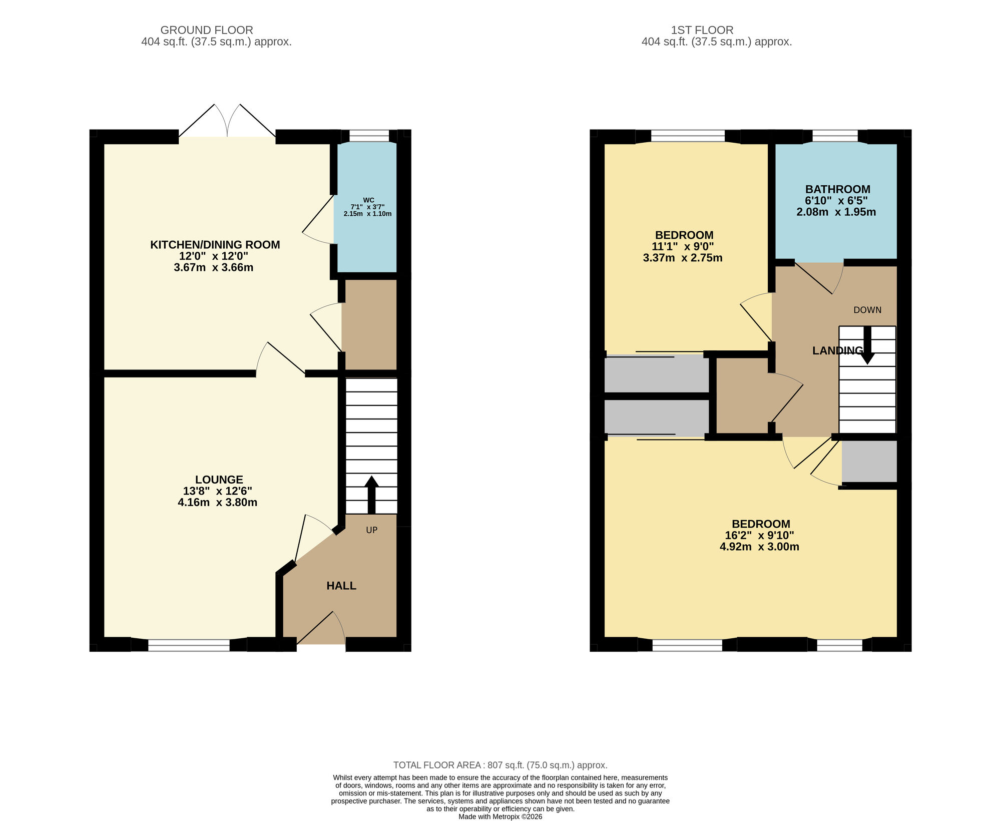 Floorplan of 2 bedroom Mid Terrace House for sale, Bridge Street, Leven, Fife, KY8