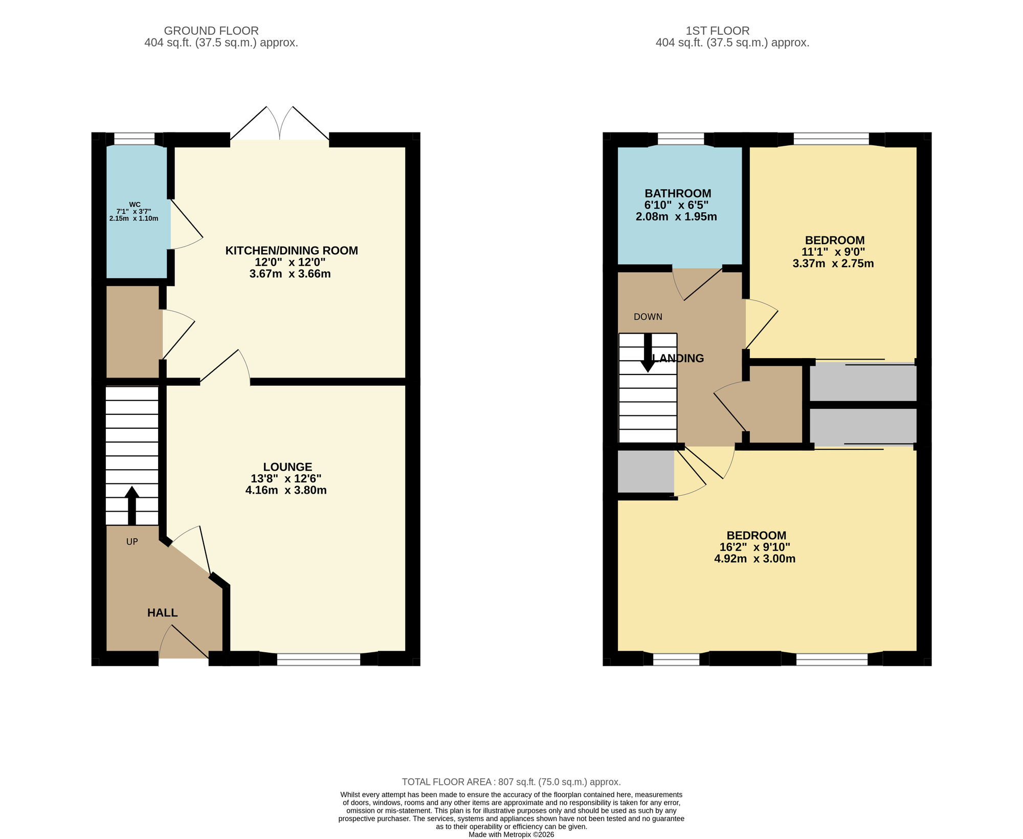 Floorplan of 2 bedroom End Terrace House for sale, Bridge Street, Leven, Fife, KY8