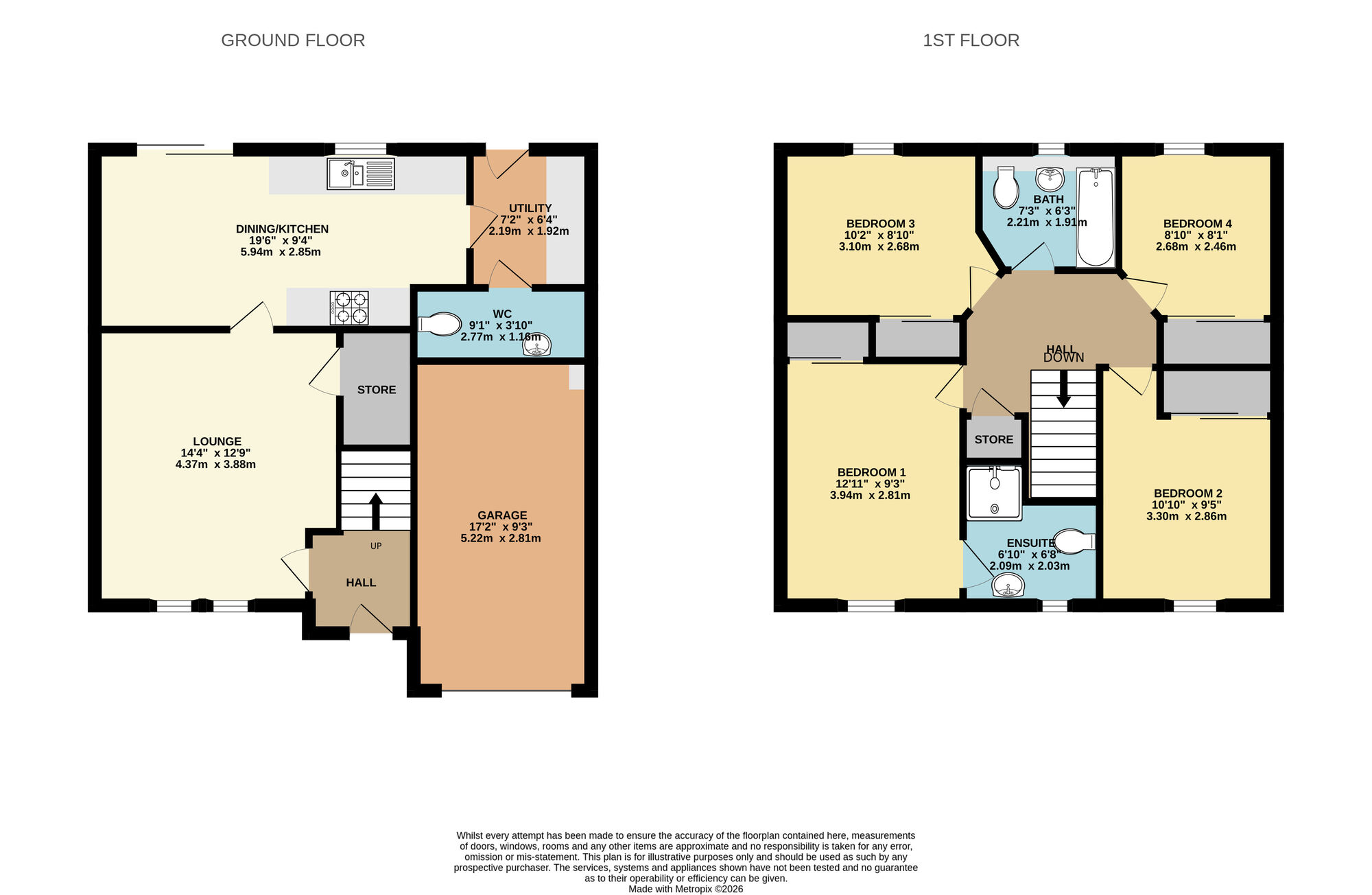 Floorplan of 4 bedroom Detached House for sale, Poppy Grove, Leven, Fife, KY8