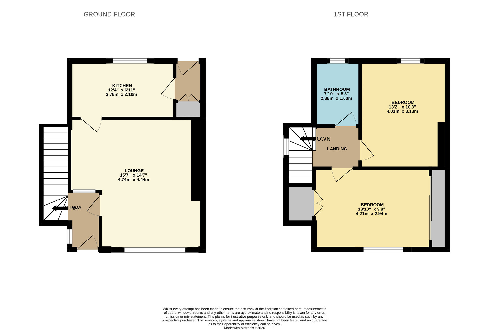 Floorplan of 2 bedroom Semi Detached House for sale, Linnwood Drive, Leven, Fife, KY8