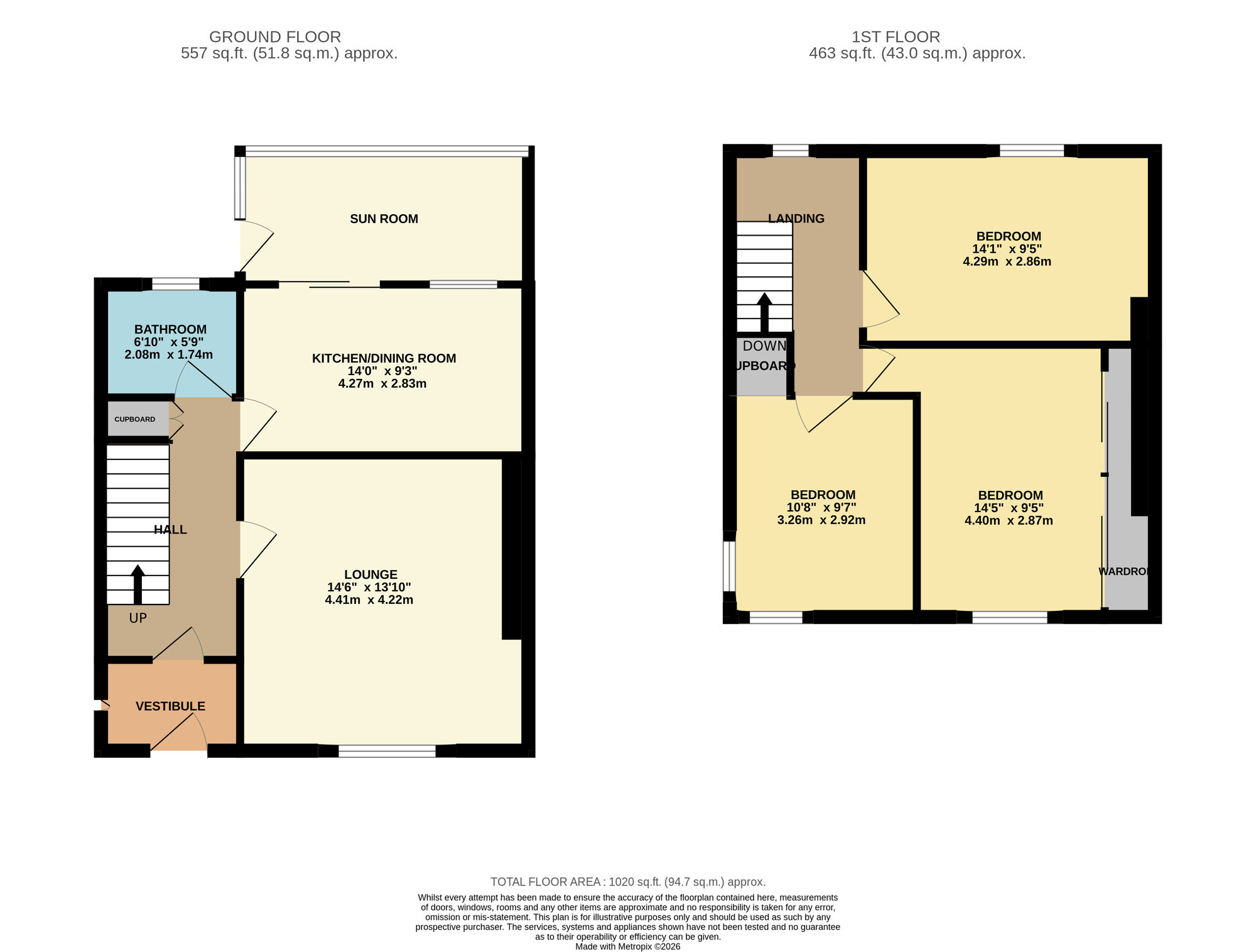 Floorplan of 3 bedroom Semi Detached House for sale, Montrave Crescent, Leven, Fife, KY8