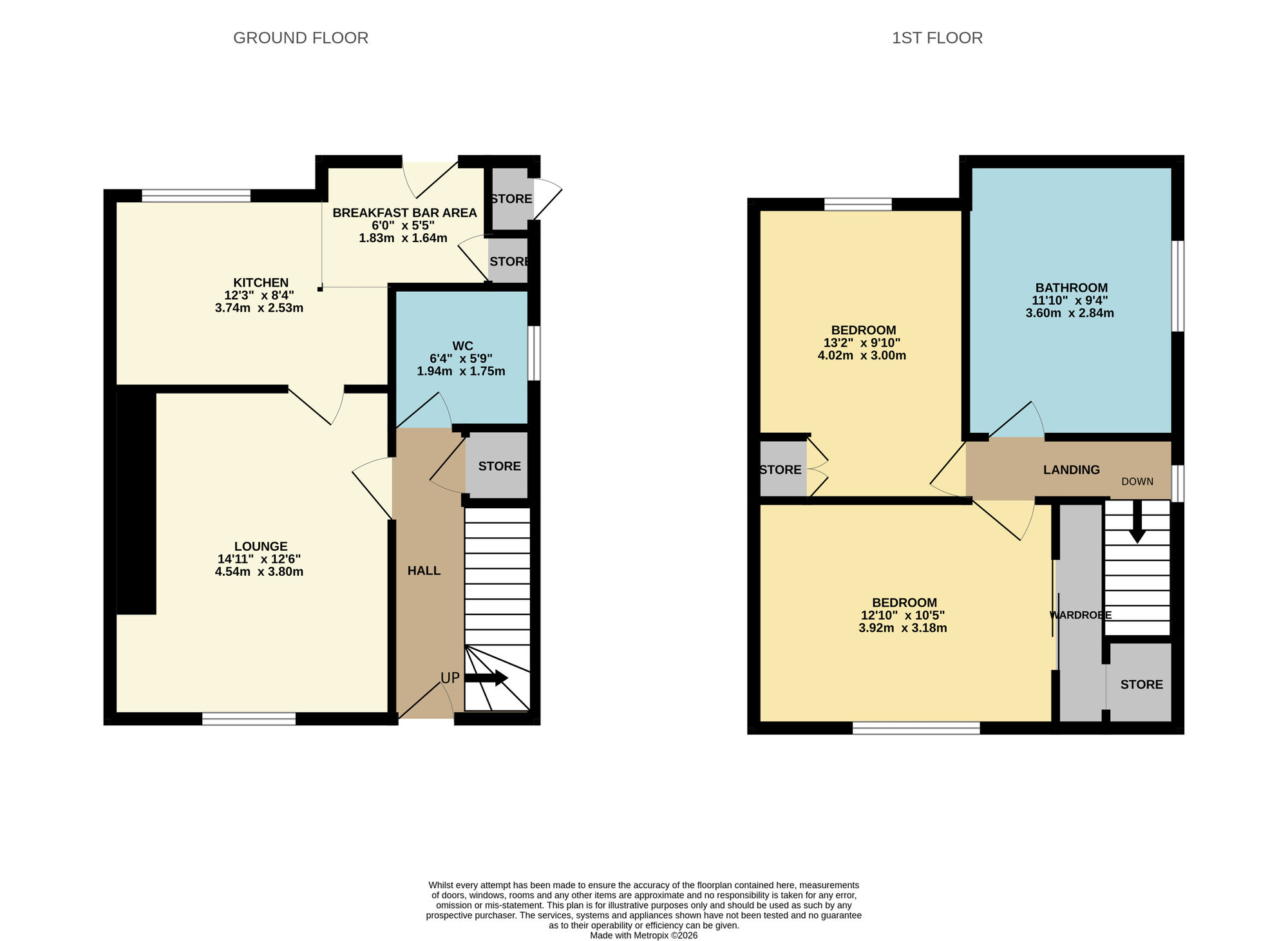 Floorplan of 2 bedroom Semi Detached House for sale, Sandwell Street, Buckhaven, Fife, KY8