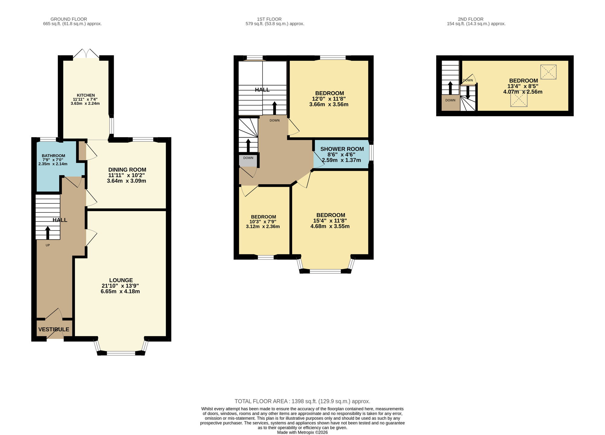 Floorplan of 4 bedroom Semi Detached House for sale, East Links, Leven, Fife, KY8