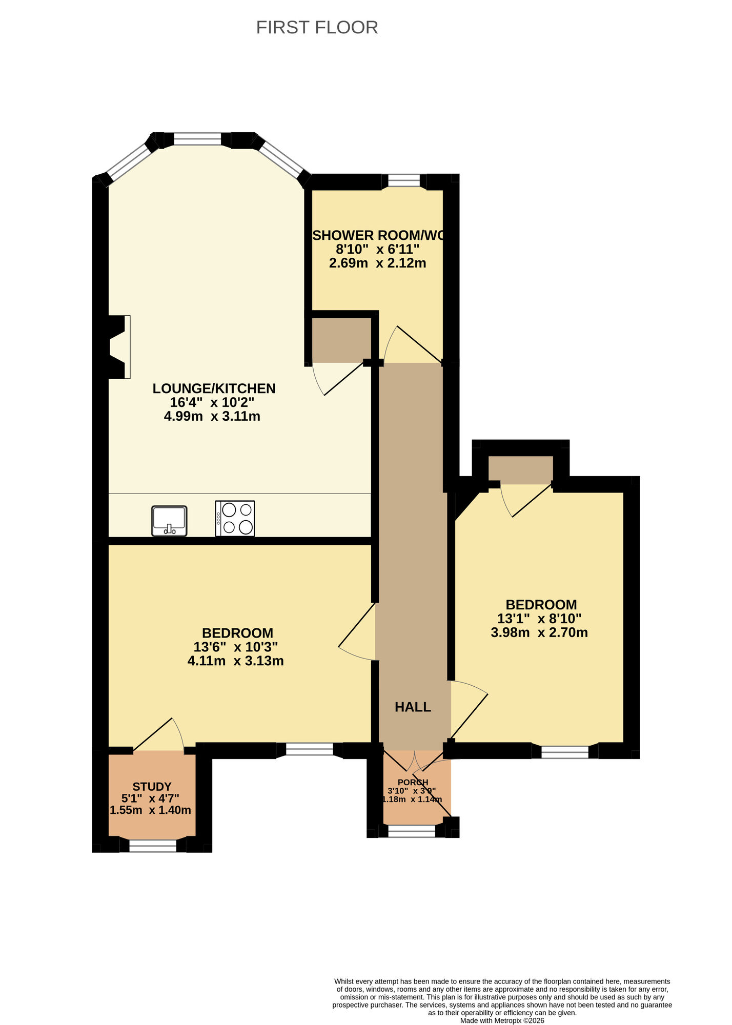 Floorplan of 2 bedroom Flat for sale, Links Road, Lundin Links, Fife, KY8