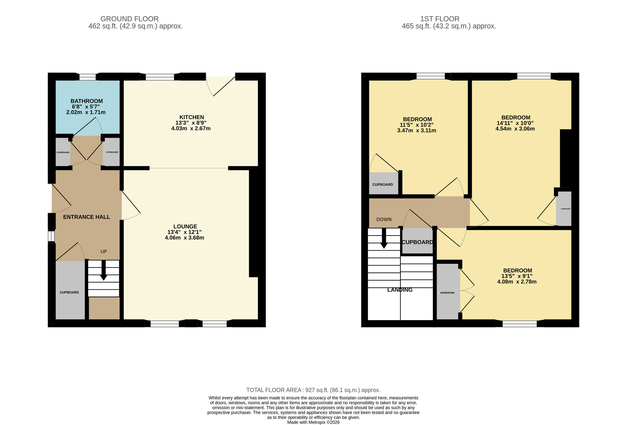 Floorplan of 3 bedroom End Terrace House for sale, Graham Crescent, Fife, KY8