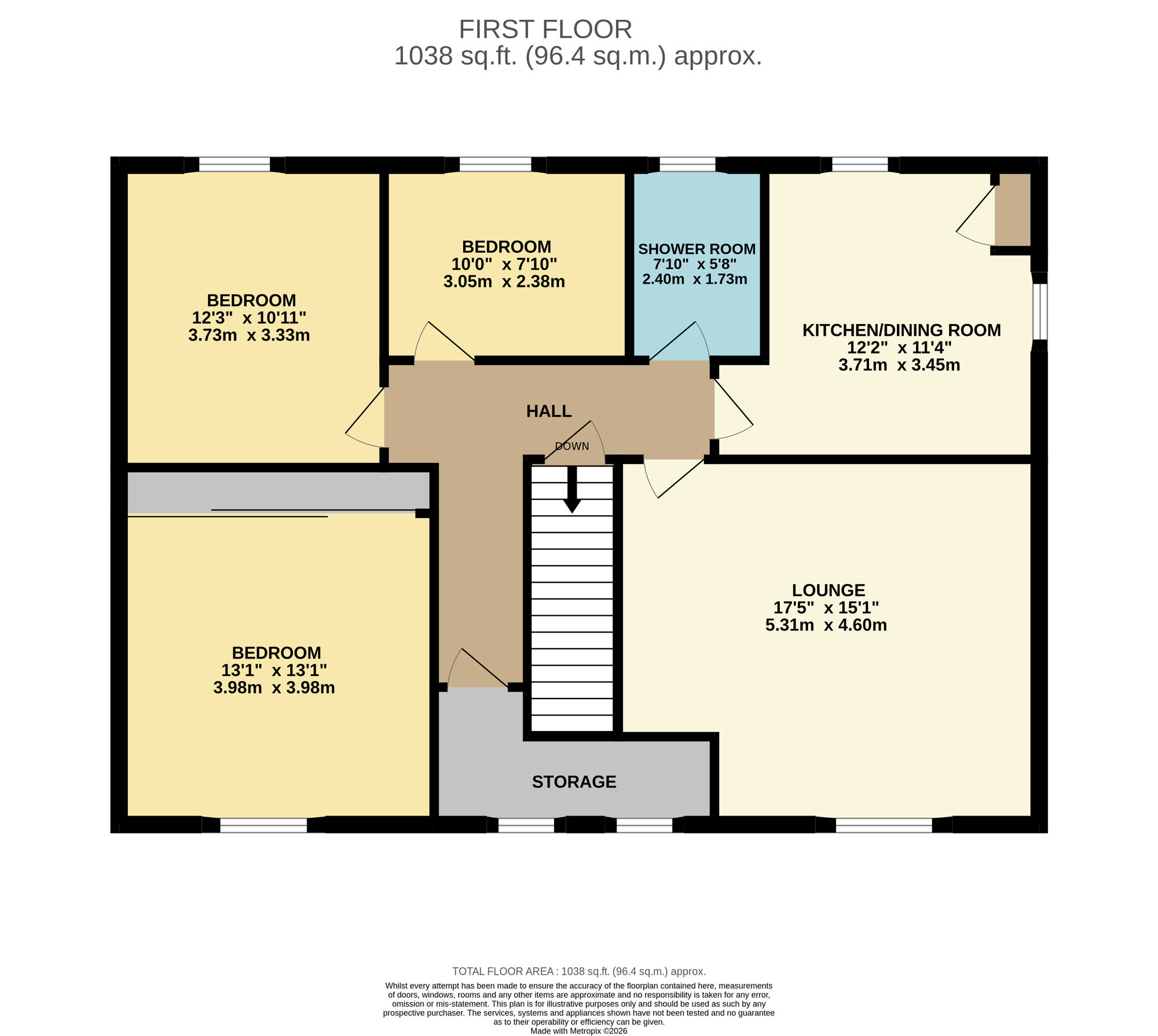 Floorplan of 3 bedroom Flat for sale, Broomfield Gardens, Upper Largo, Fife, KY8