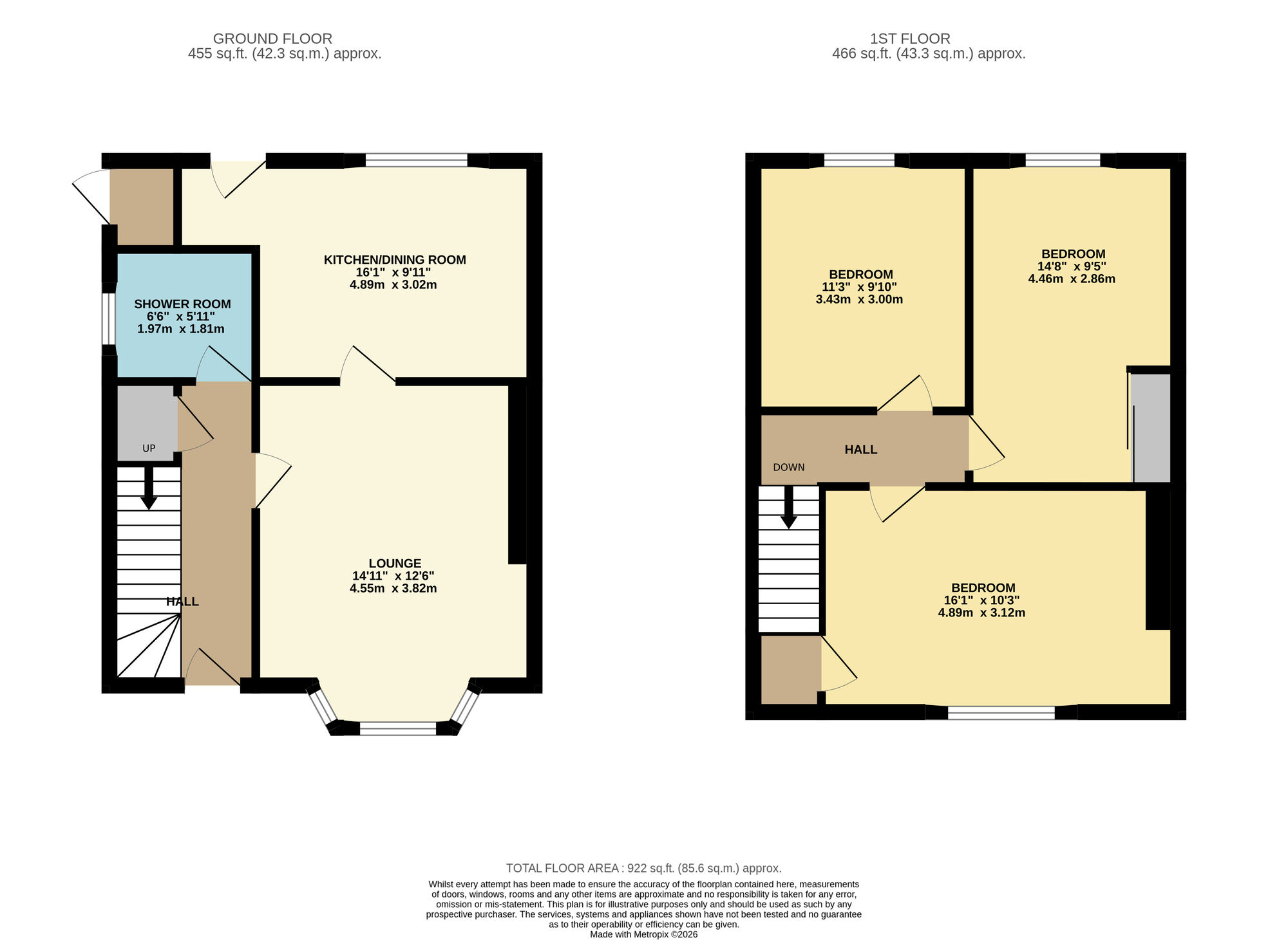 Floorplan of 3 bedroom Semi Detached House for sale, Lime Grove, Methil, Fife, KY8