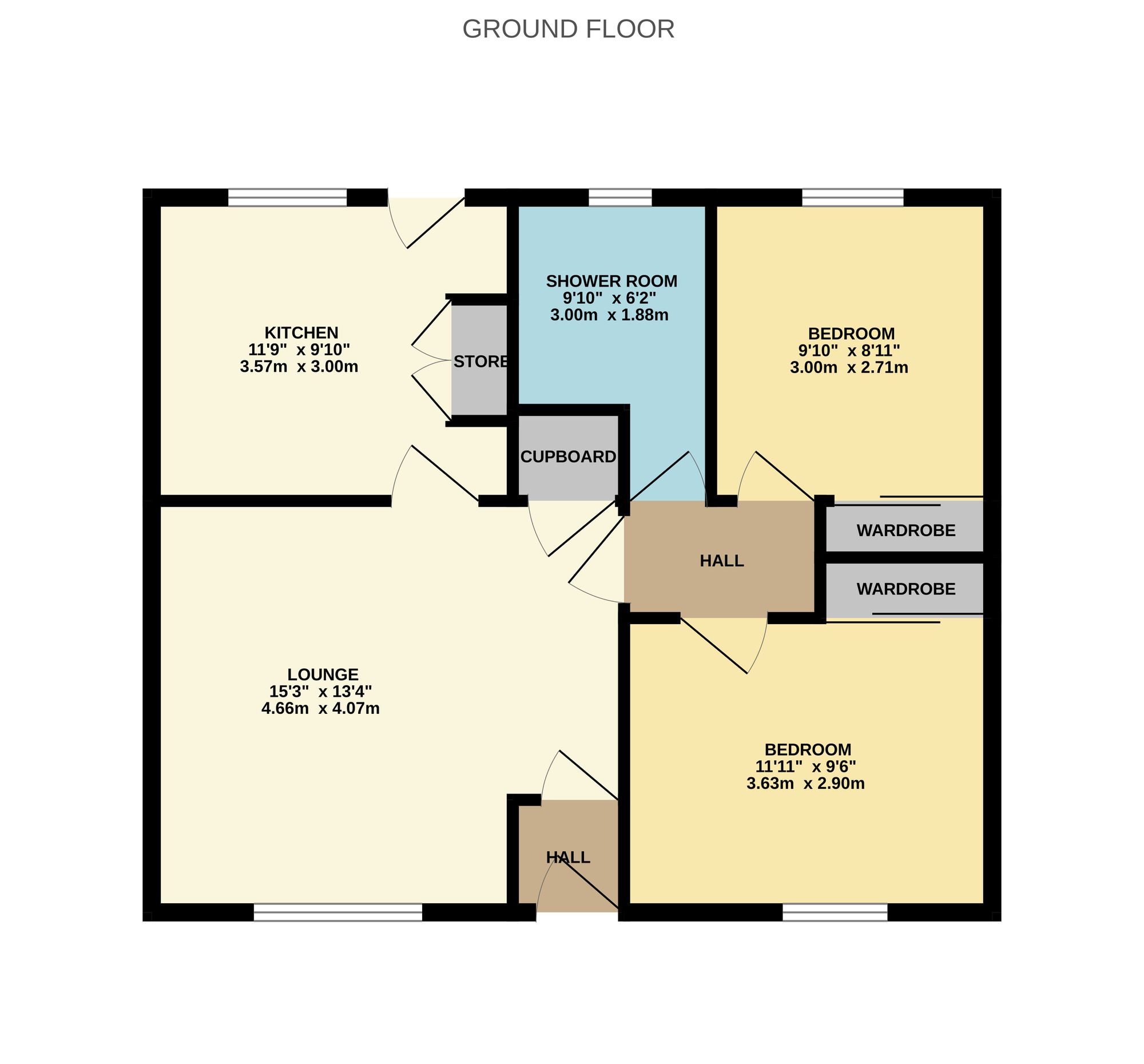 Floorplan of 2 bedroom Detached Bungalow for sale, Tweed Street, Methil, Fife, KY8