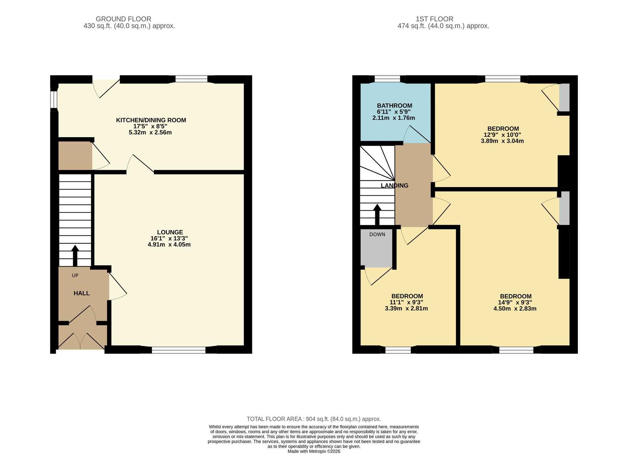 Floorplan of 3 bedroom Mid Terrace House for sale, Shotburn Crescent, Leven, Fife, KY8