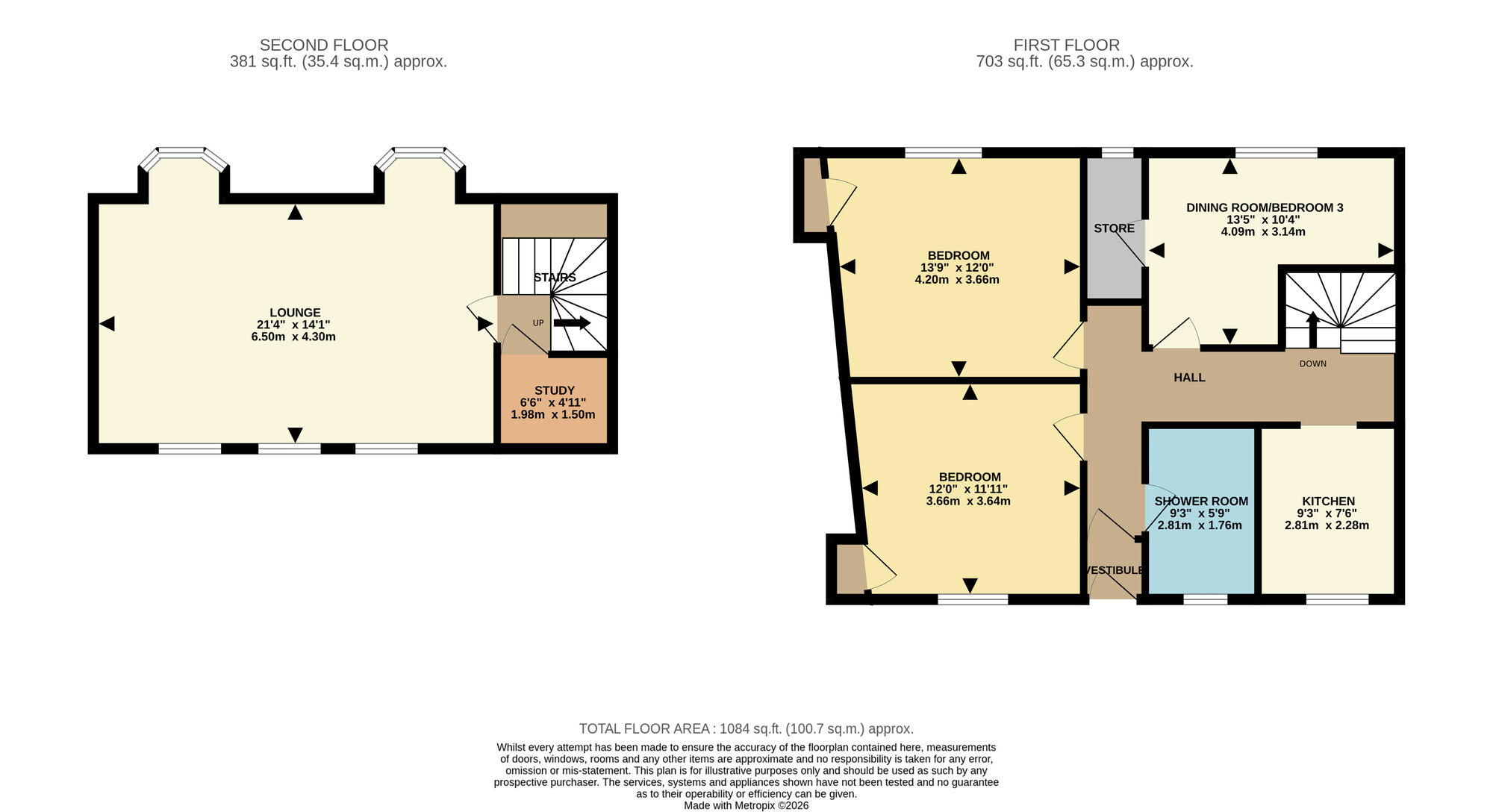 Floorplan of 3 bedroom Flat to rent, Main Street, Lower Largo, Fife, KY8