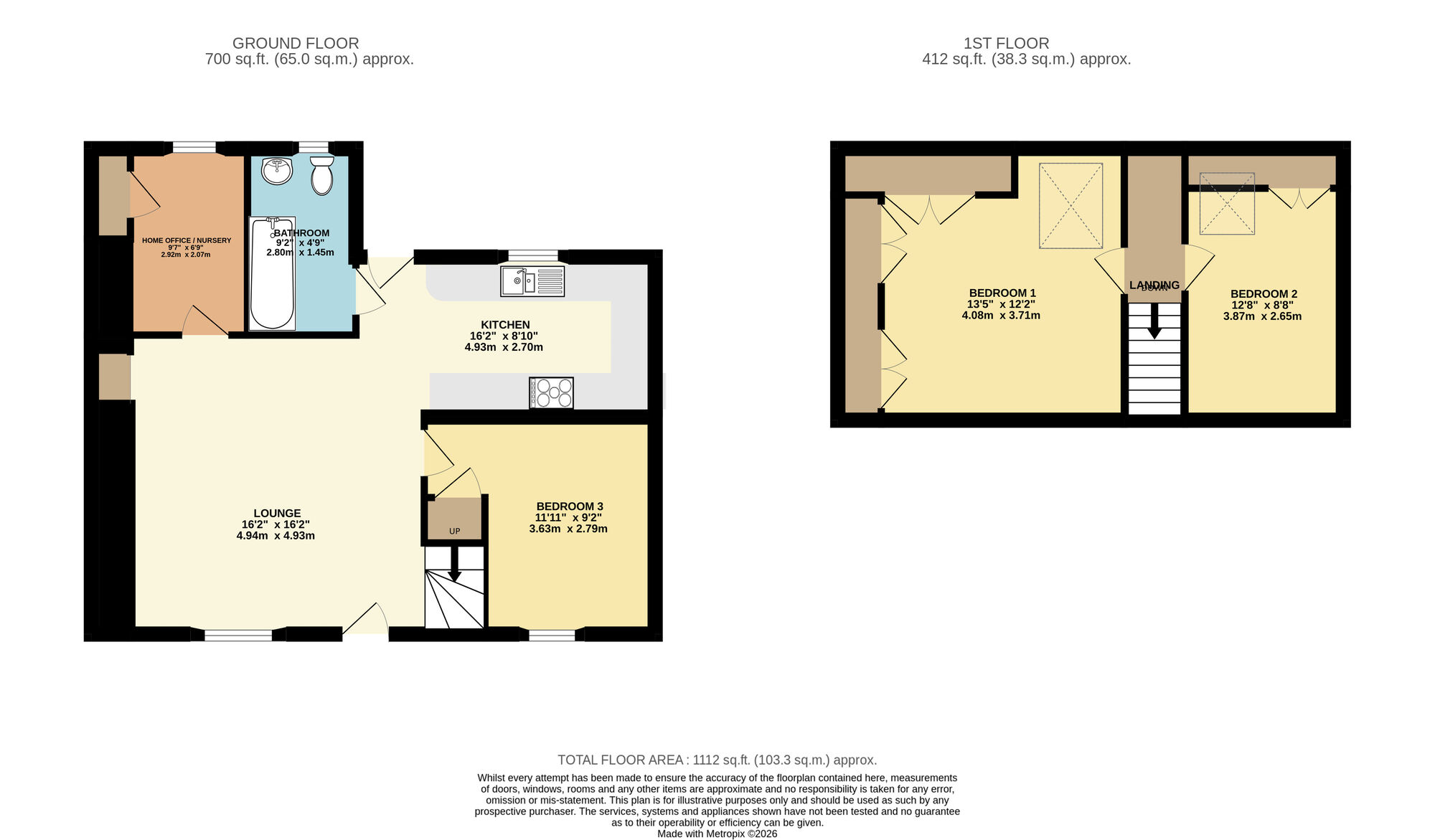Floorplan of 4 bedroom Mid Terrace House for sale, Cowley Street, Methil, Fife, KY8