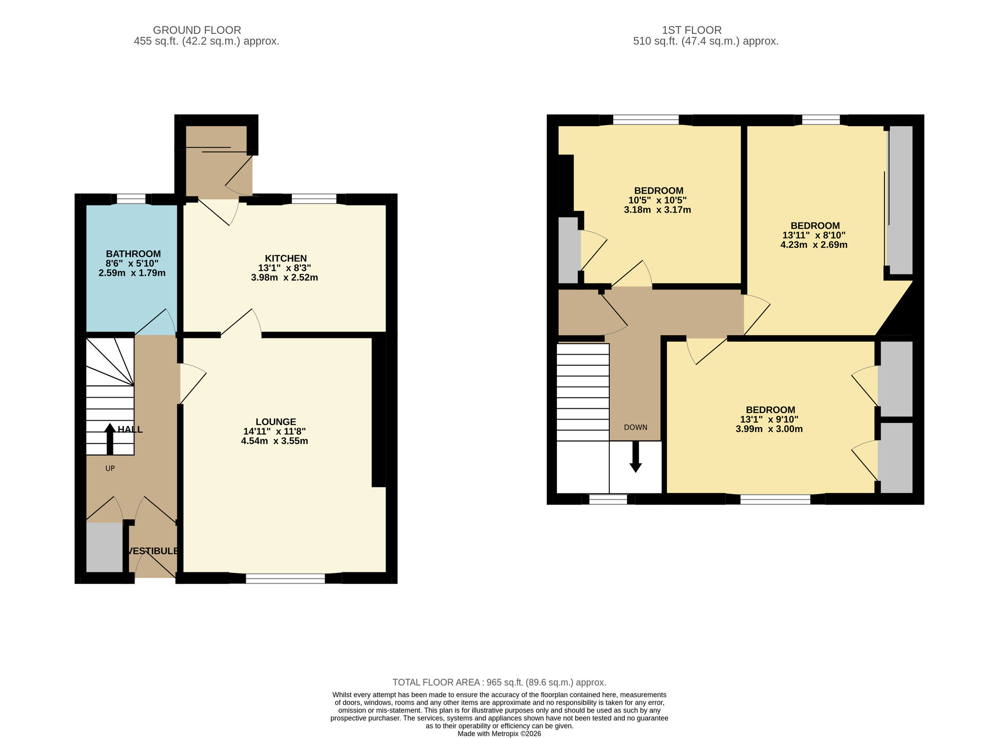 Floorplan of 3 bedroom Mid Terrace House to rent, Hawthorn Street, Methil, Fife, KY8