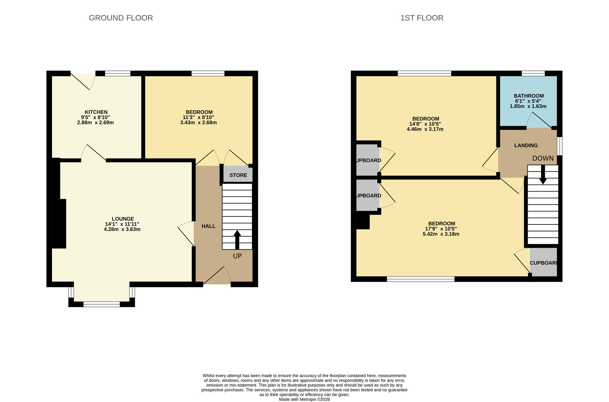 Floorplan of 3 bedroom End Terrace House for sale, Elmwood Road, Methil, Fife, KY8