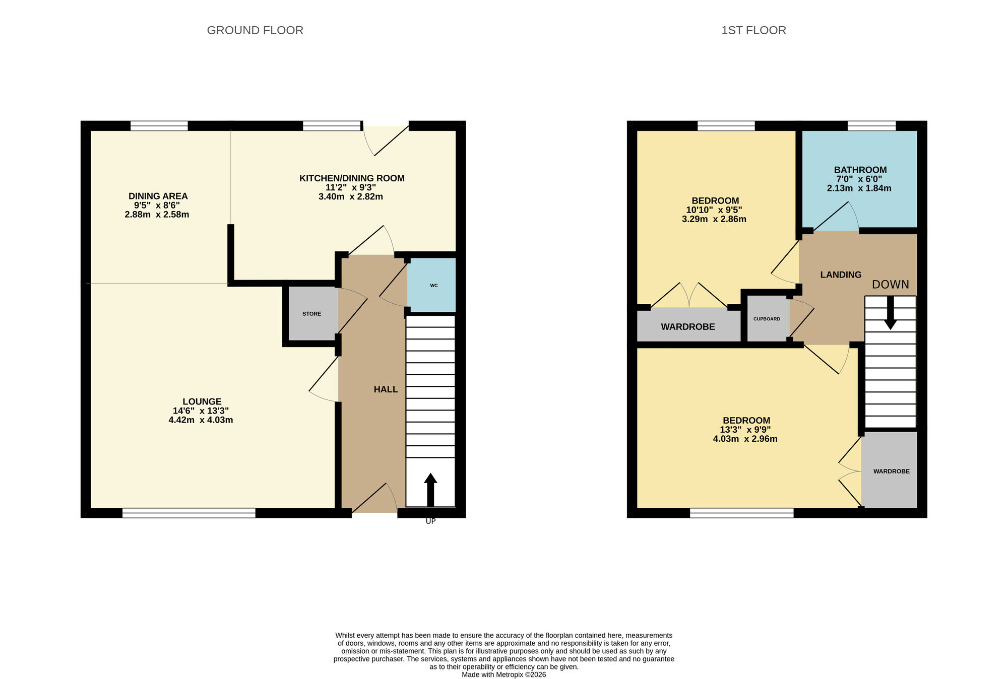 Floorplan of 2 bedroom Mid Terrace House for sale, Mavis Bank, Buckhaven, Fife, KY8