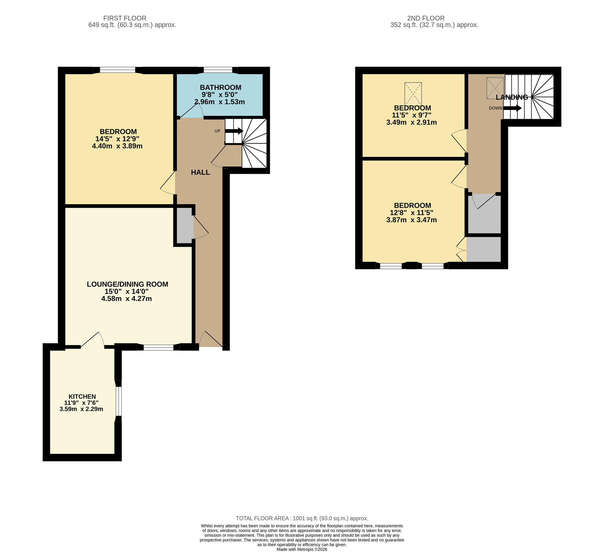 Floorplan of 3 bedroom Flat for sale, Wellesley Road, Methil, Fife, KY8