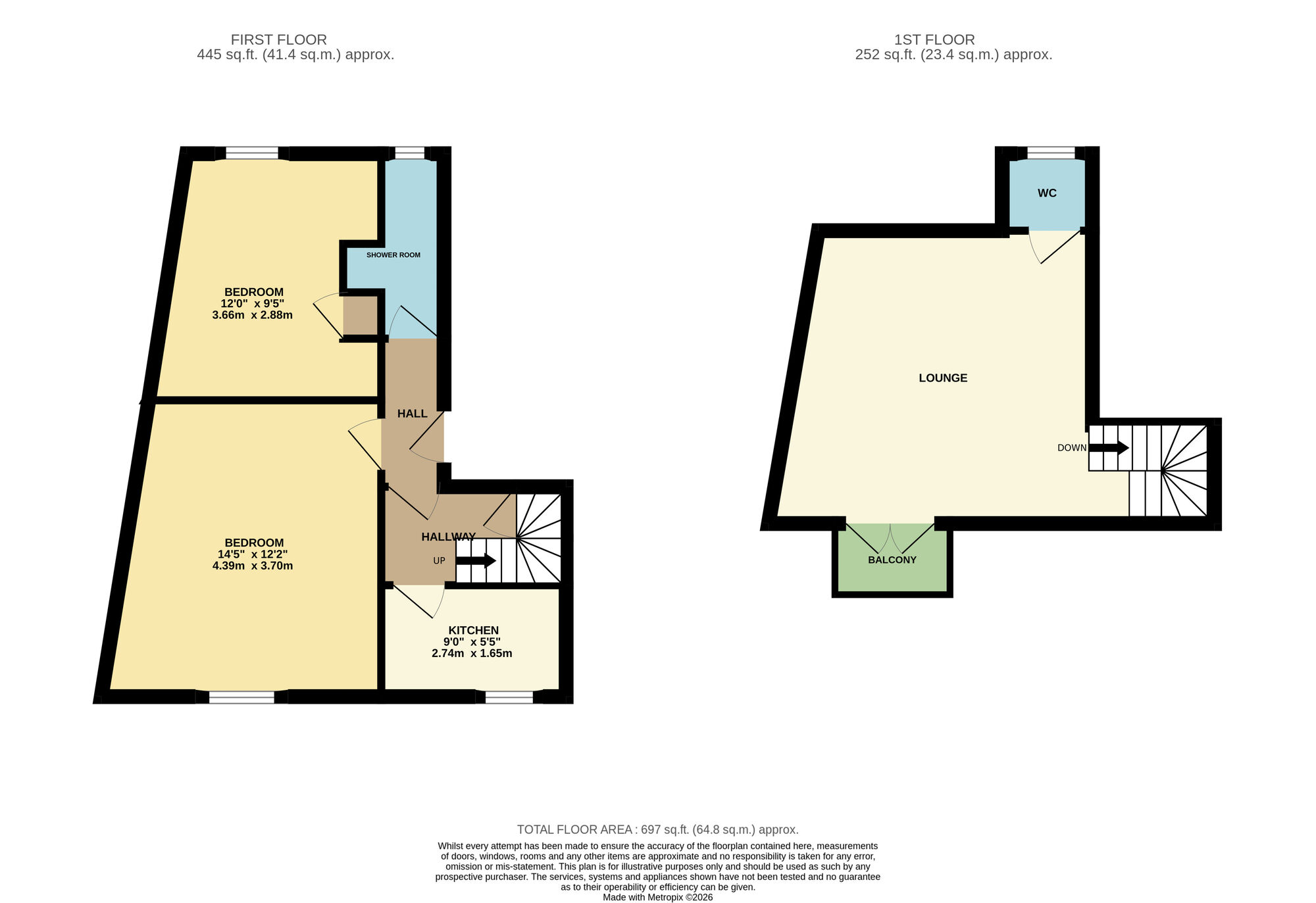 Floorplan of 2 bedroom Flat for sale, Main Street, Lower Largo, Fife, KY8