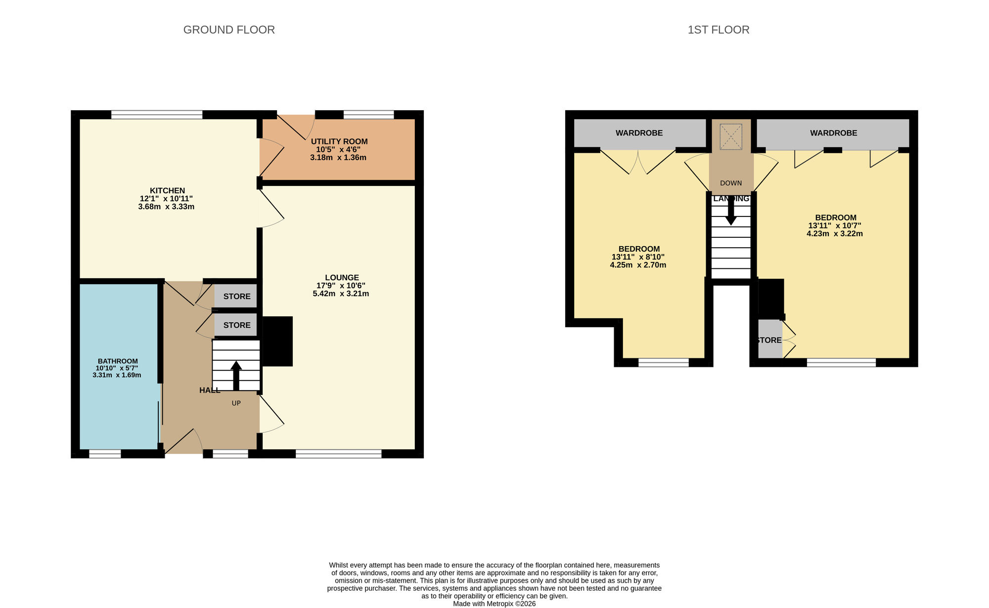 Floorplan of 2 bedroom Semi Detached House for sale, Dyke Neuk, Leven, Fife, KY8