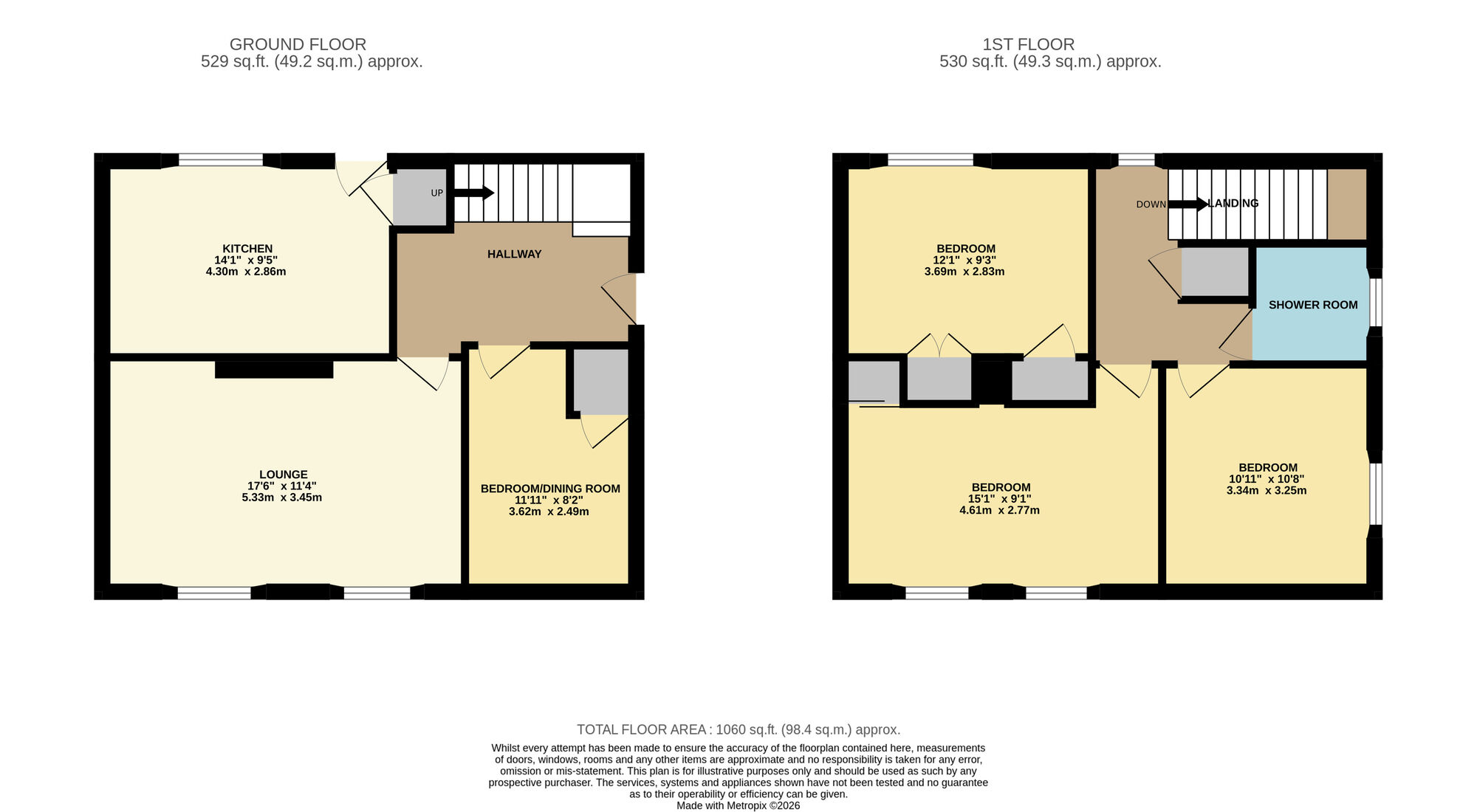 Floorplan of 4 bedroom Semi Detached House for sale, Denhead, Kennoway, Fife, KY8