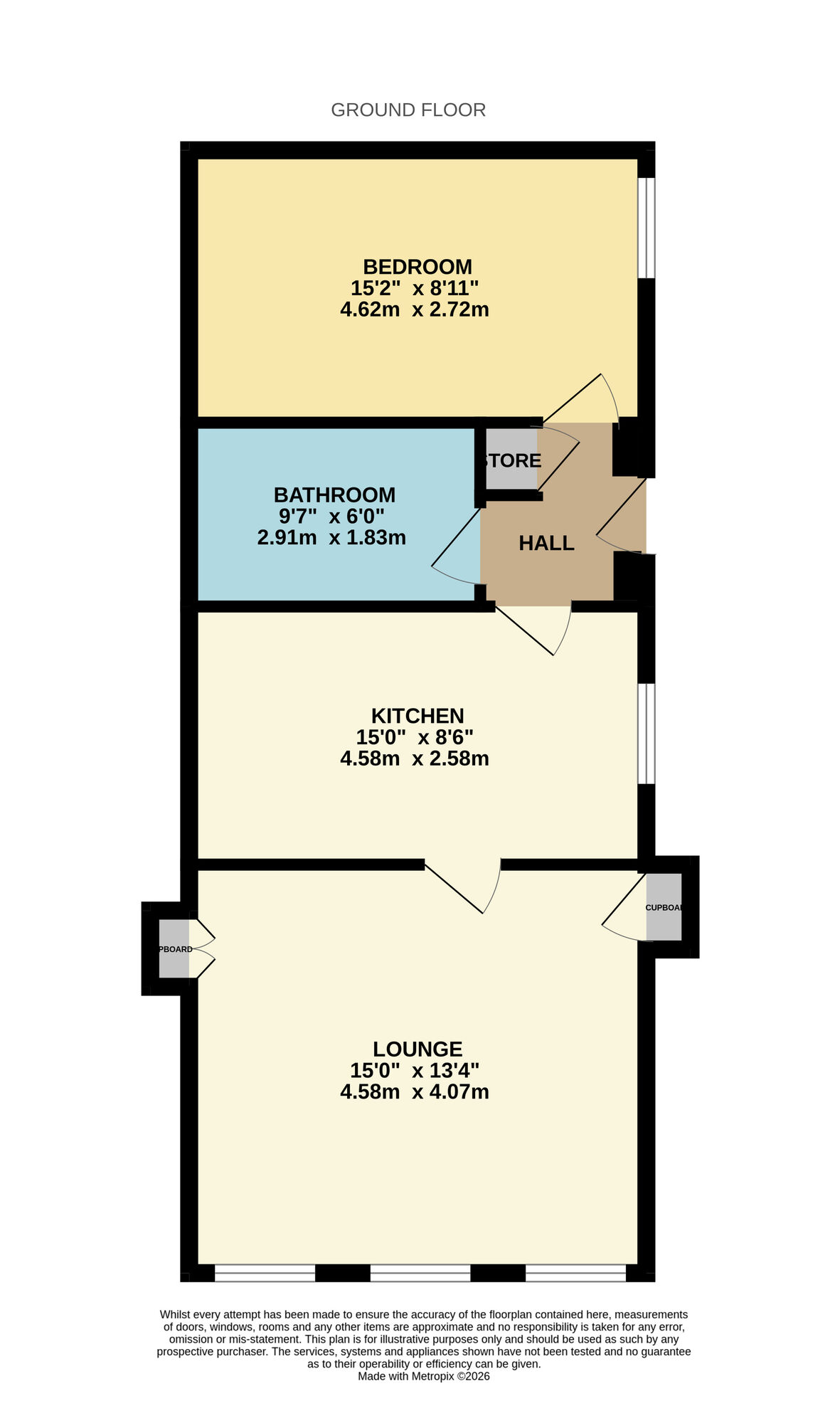 Floorplan of 1 bedroom Flat for sale, High Street, Methil, Fife, KY8