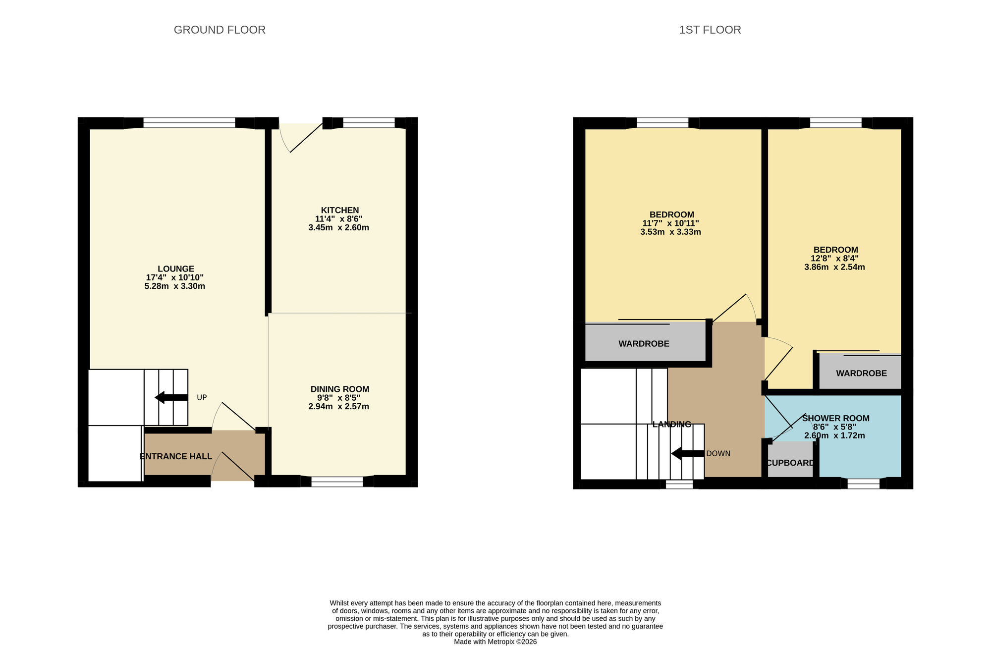 Floorplan of 2 bedroom Mid Terrace House for sale, Durie Street, Methil, Fife, KY8
