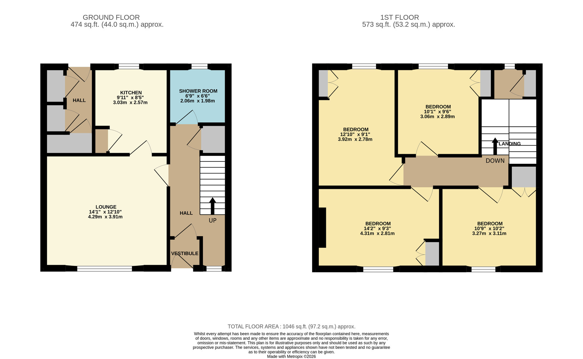 Floorplan of 4 bedroom Mid Terrace House for sale, Robertson Avenue, Leven, Fife, KY8