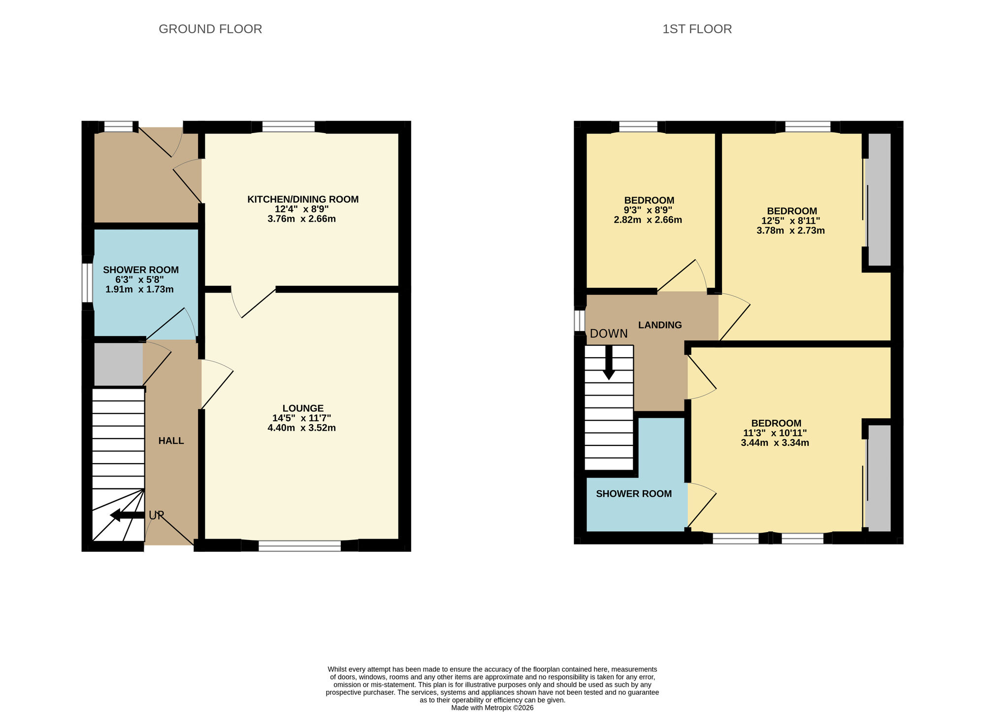 Floorplan of 3 bedroom Semi Detached House for sale, Omar Crescent, Buckhaven, Fife, KY8