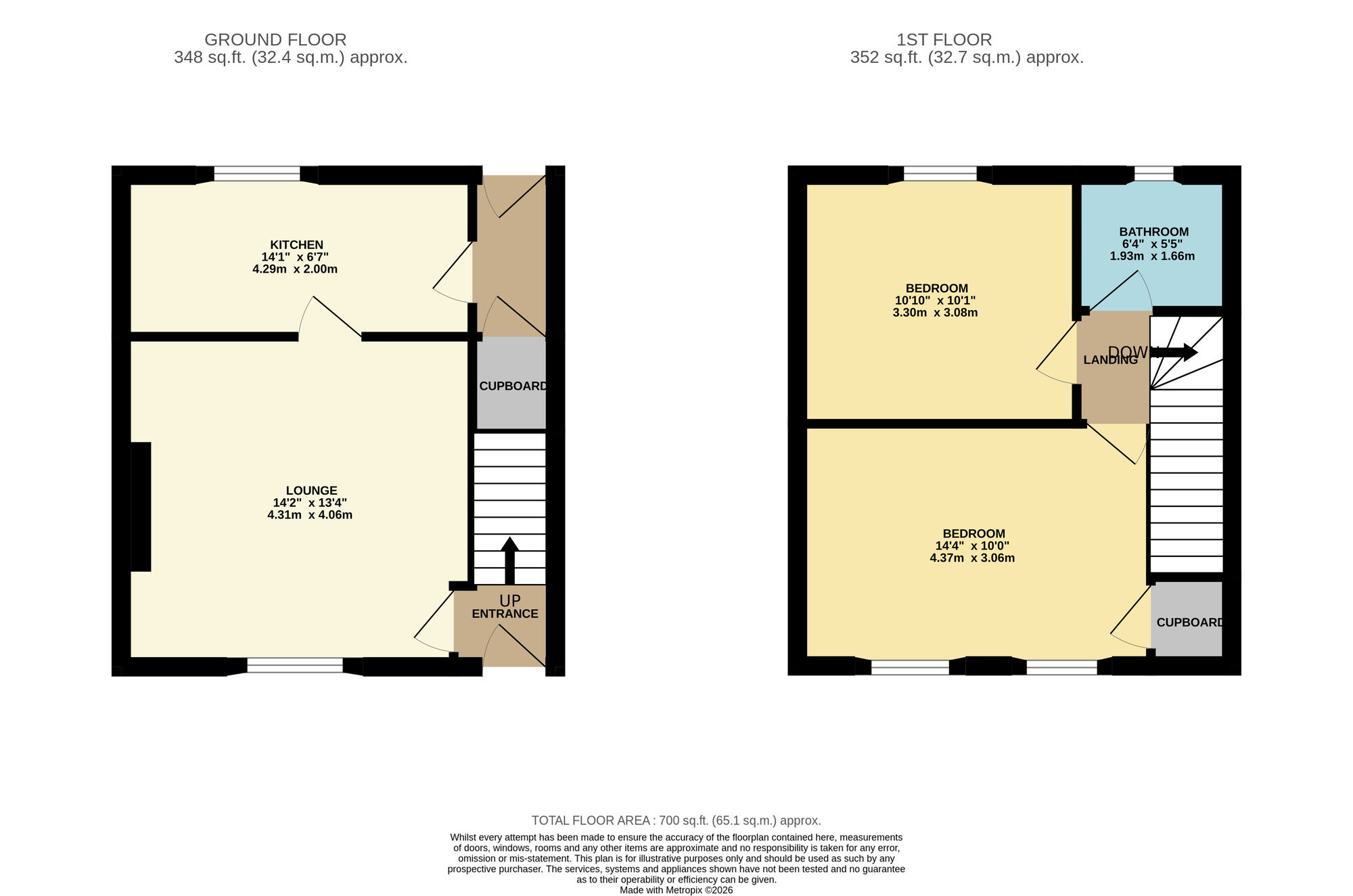 Floorplan of 2 bedroom Semi Detached House for sale, Park Drive, Leven, Fife, KY8