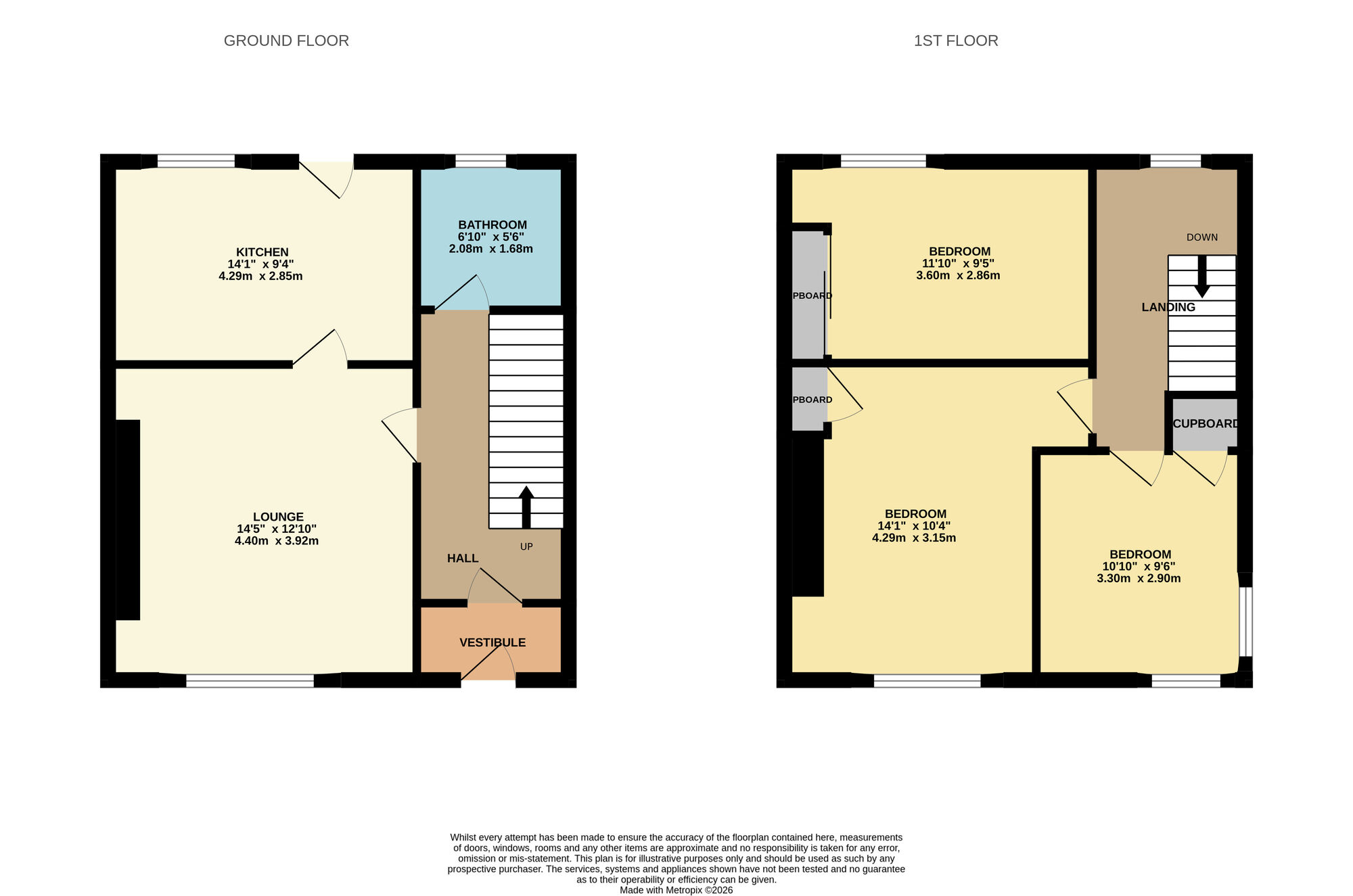 Floorplan of 3 bedroom Semi Detached House for sale, Montrave Crescent, Leven, Fife, KY8