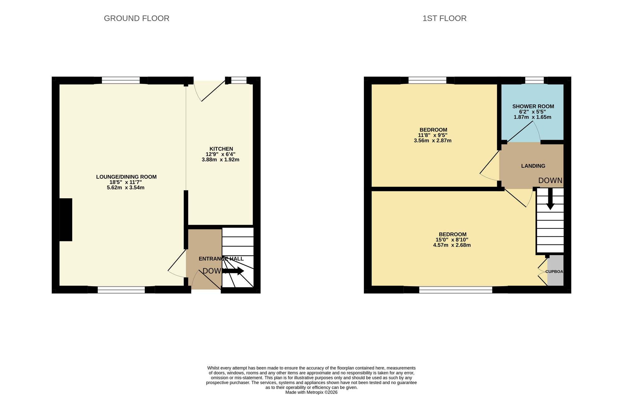 Floorplan of 2 bedroom Mid Terrace House for sale, Oakvale Road, Methil, Fife, KY8