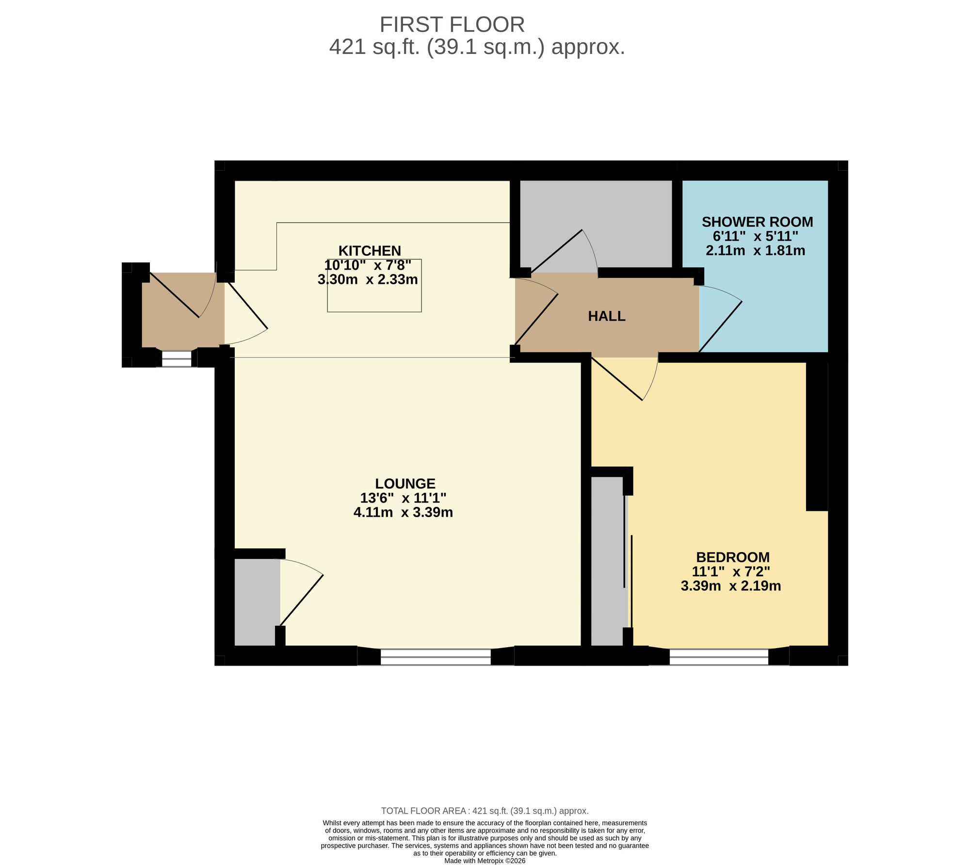 Floorplan of 1 bedroom Flat for sale, Viewforth Square, Leven, Fife, KY8