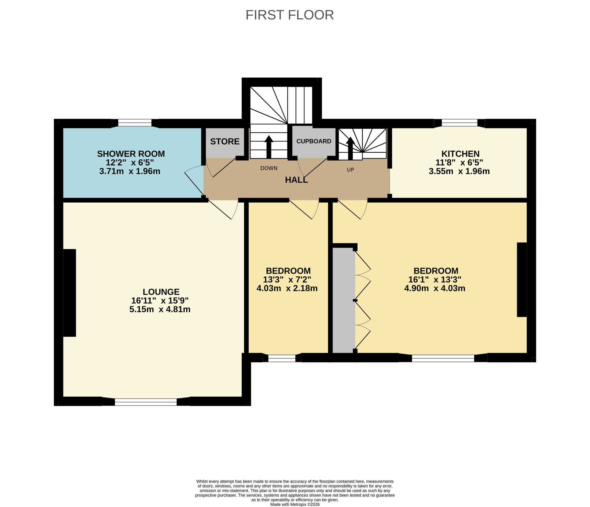 Floorplan of 2 bedroom Flat for sale, Glenlyon Place, Leven, Fife, KY8