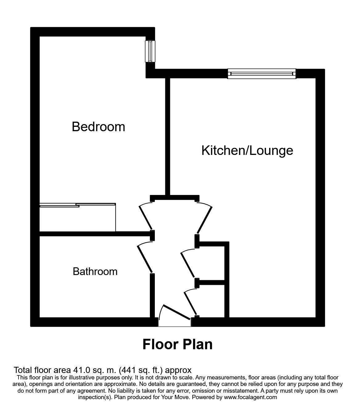 Floorplan of 1 bedroom  Flat to rent, Tanners Court, Lincoln, LN5